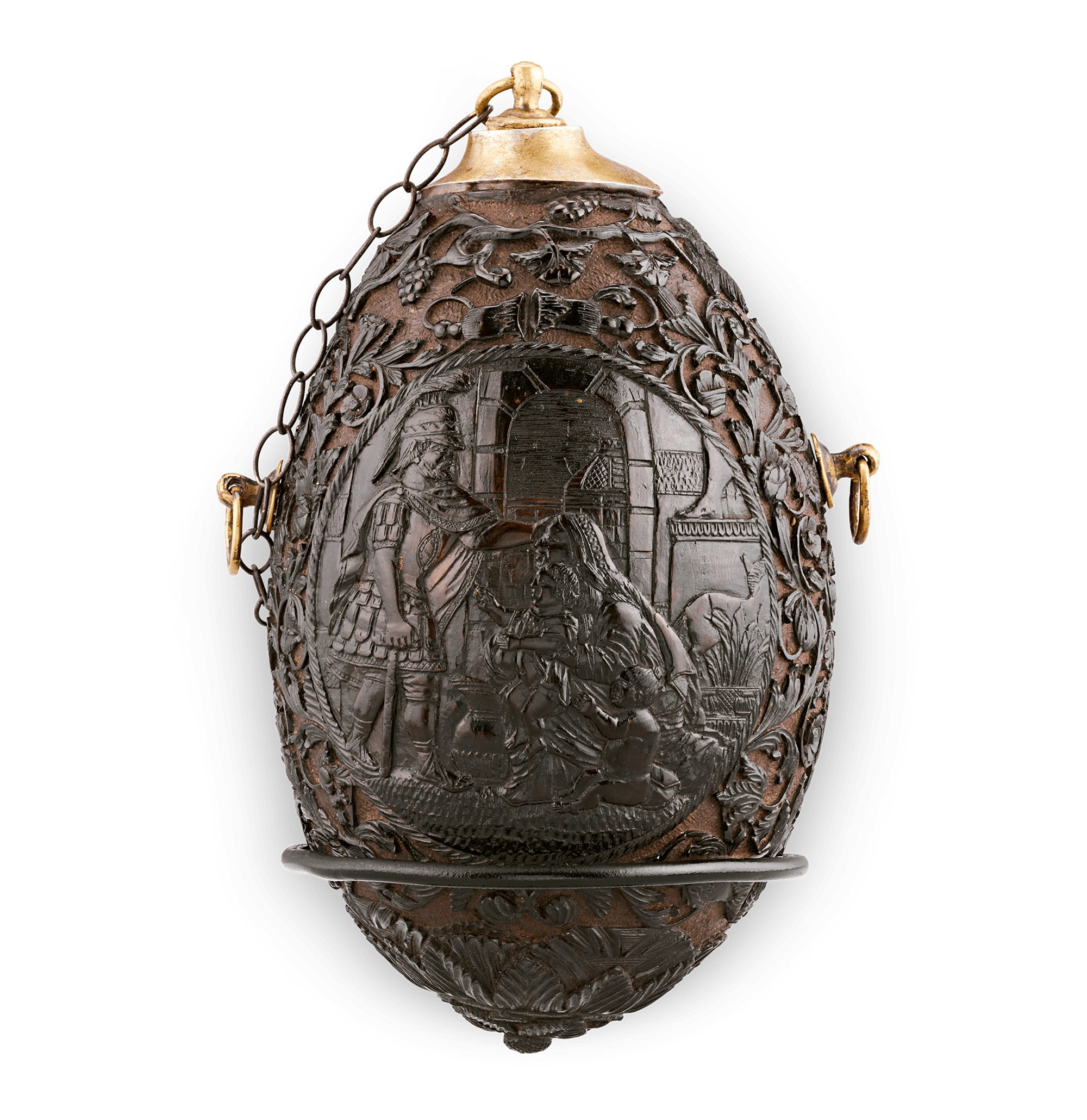 18th-Century Bugbear Gunpowder Flask