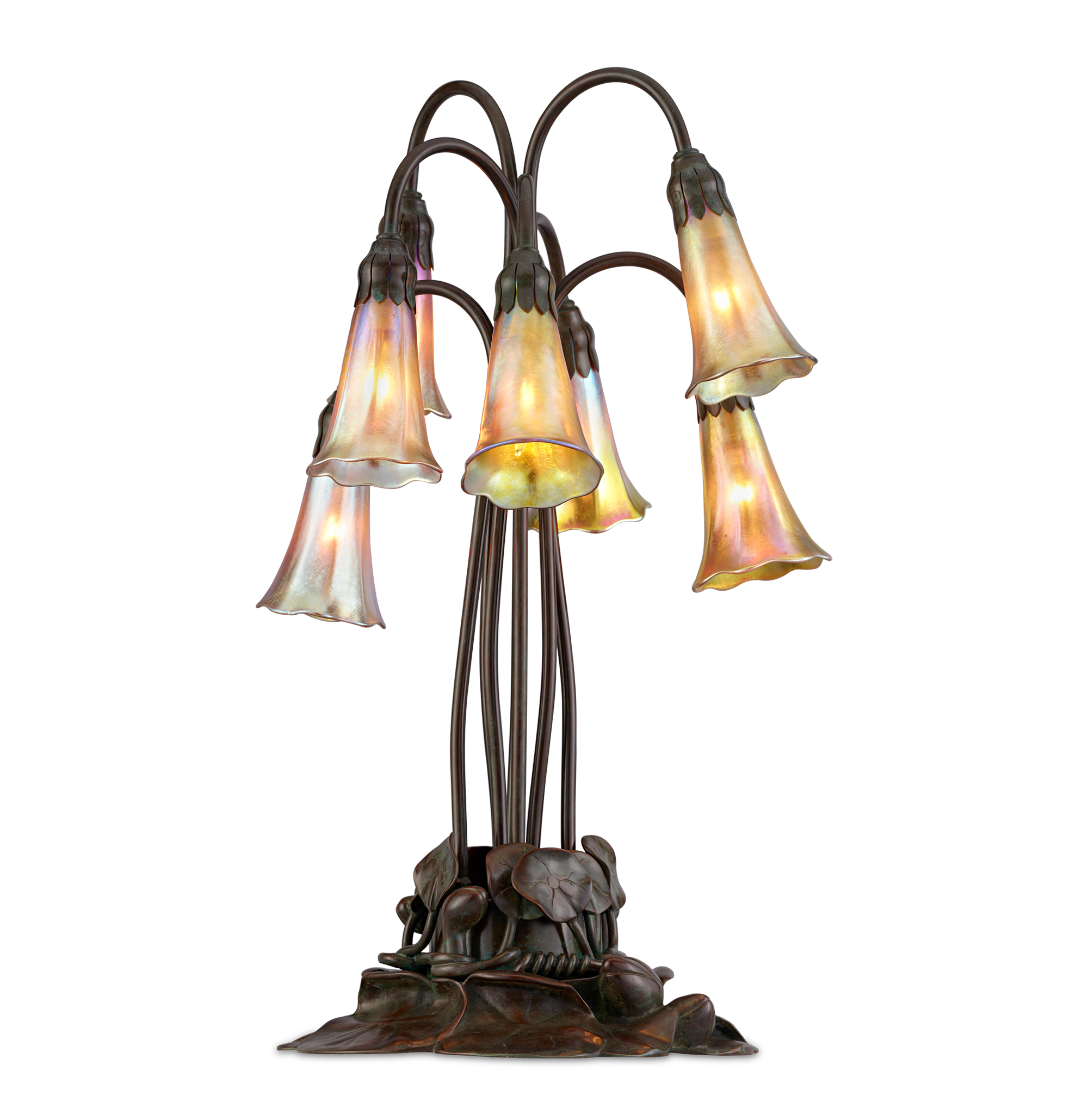 Favrile Glass Lily Lamp by Tiffany Studios