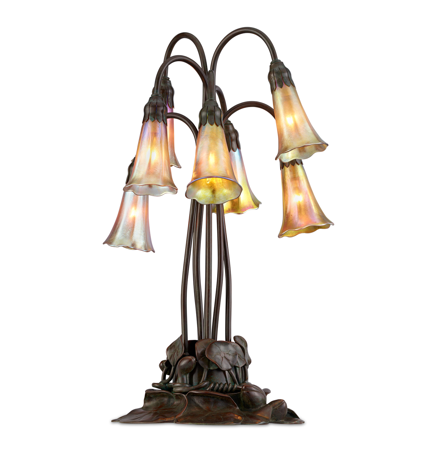 Favrile Glass Lily Lamp by Tiffany Studios