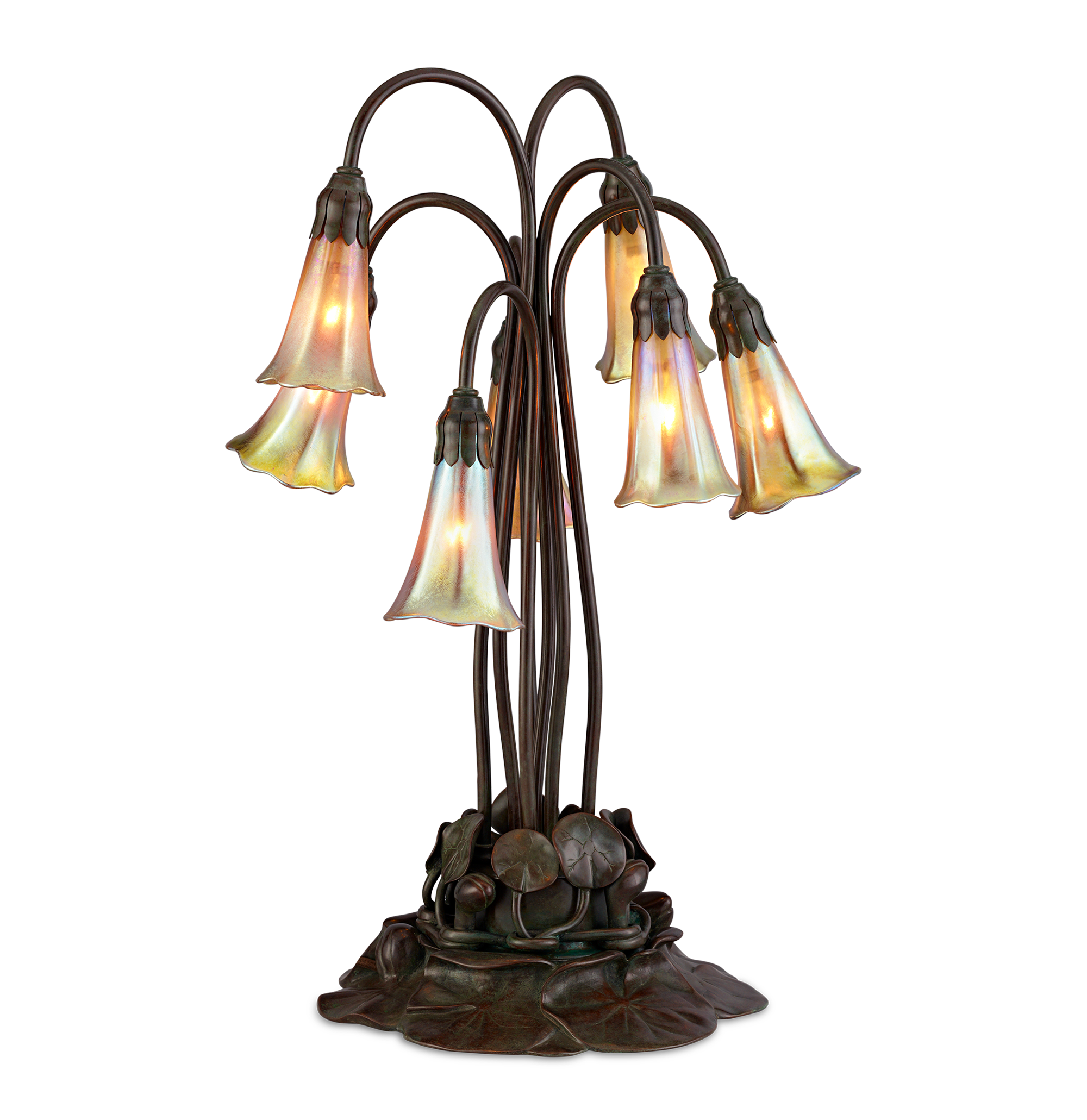 Favrile Glass Lily Lamp by Tiffany Studios