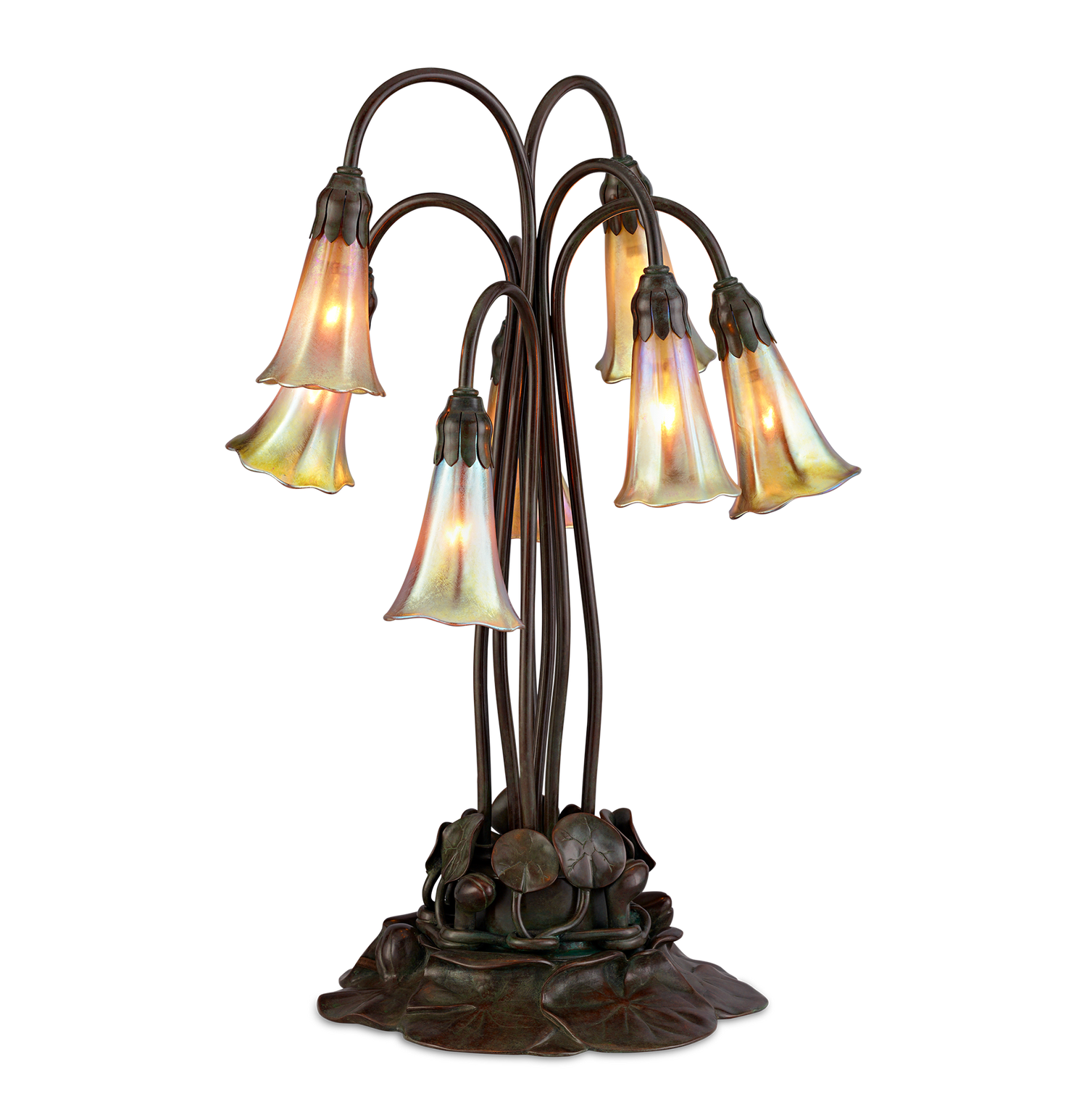 Favrile Glass Lily Lamp by Tiffany Studios