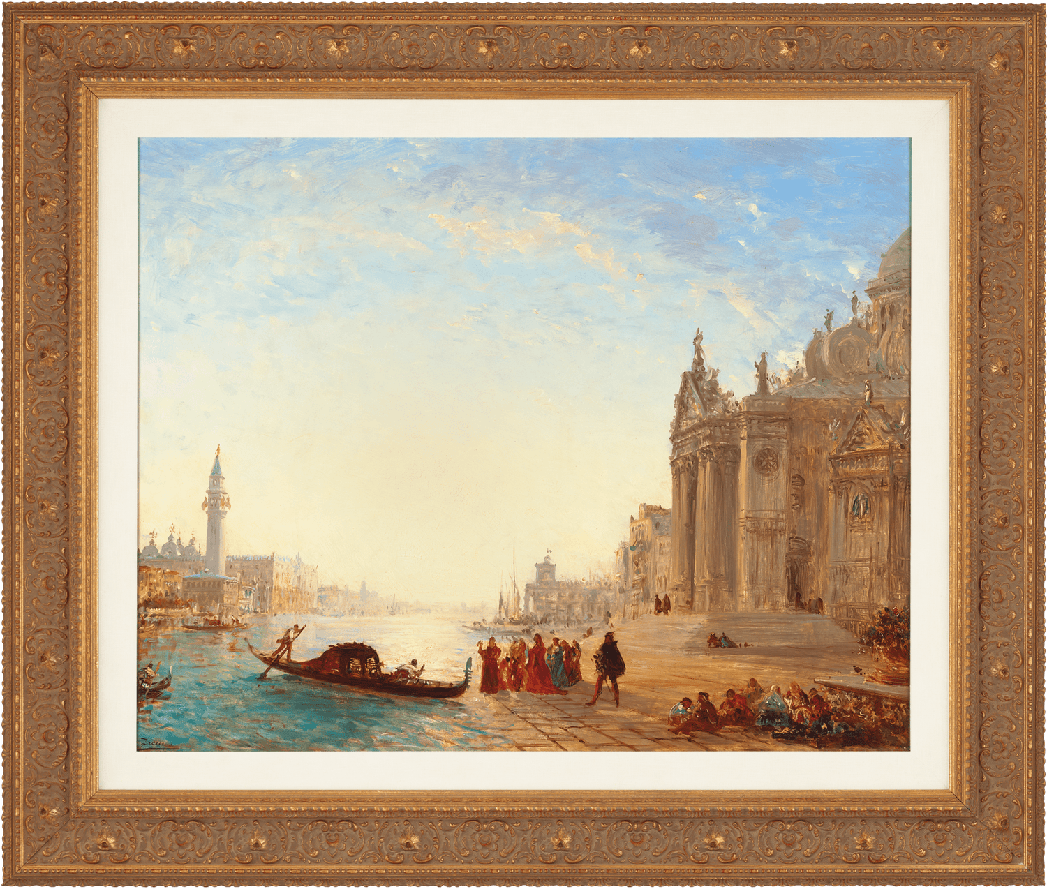 On the Steps of the Salute, Venice by Félix-François Georges Ziem