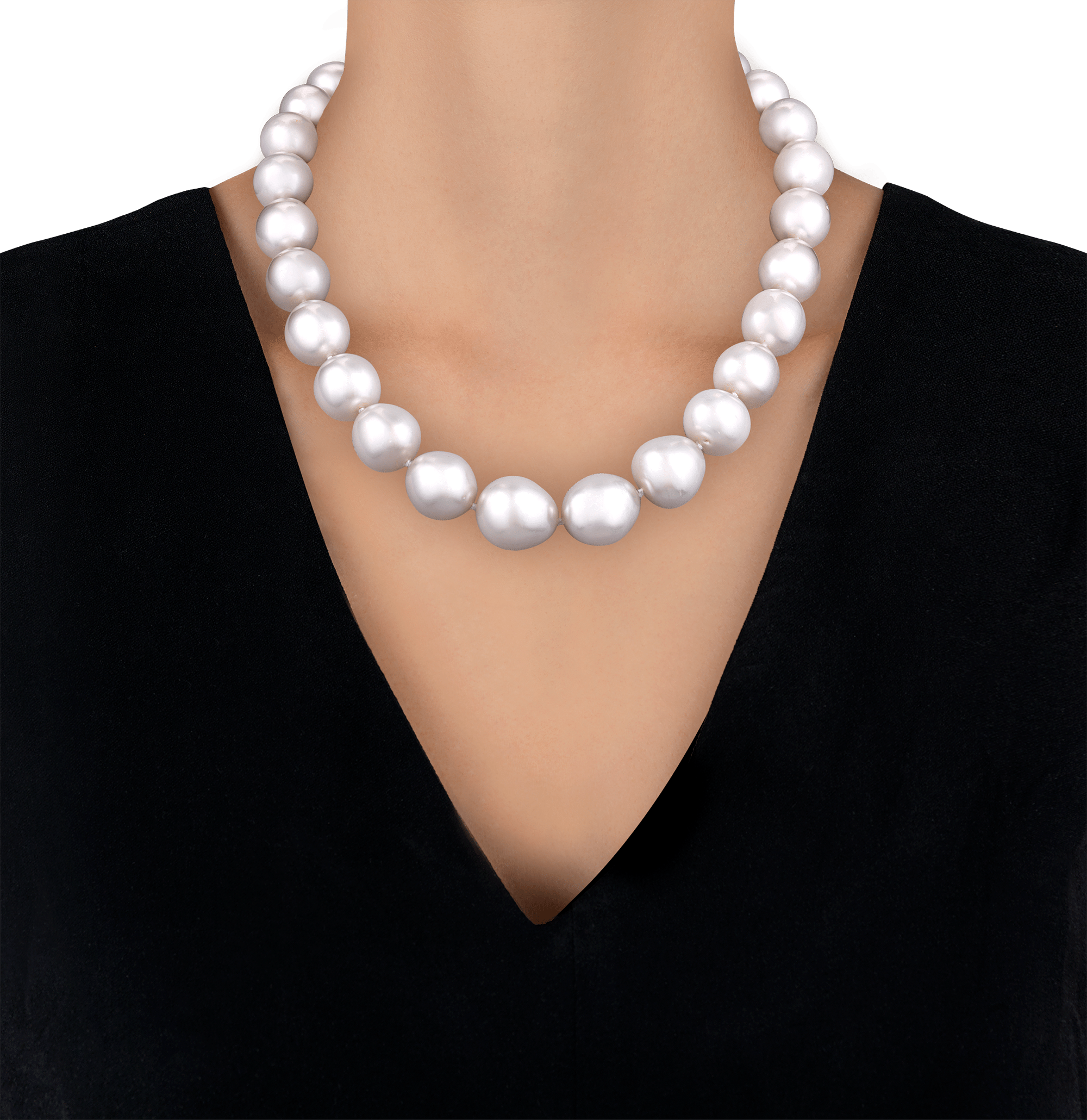 Semi-Baroque South Sea Pearl Necklace