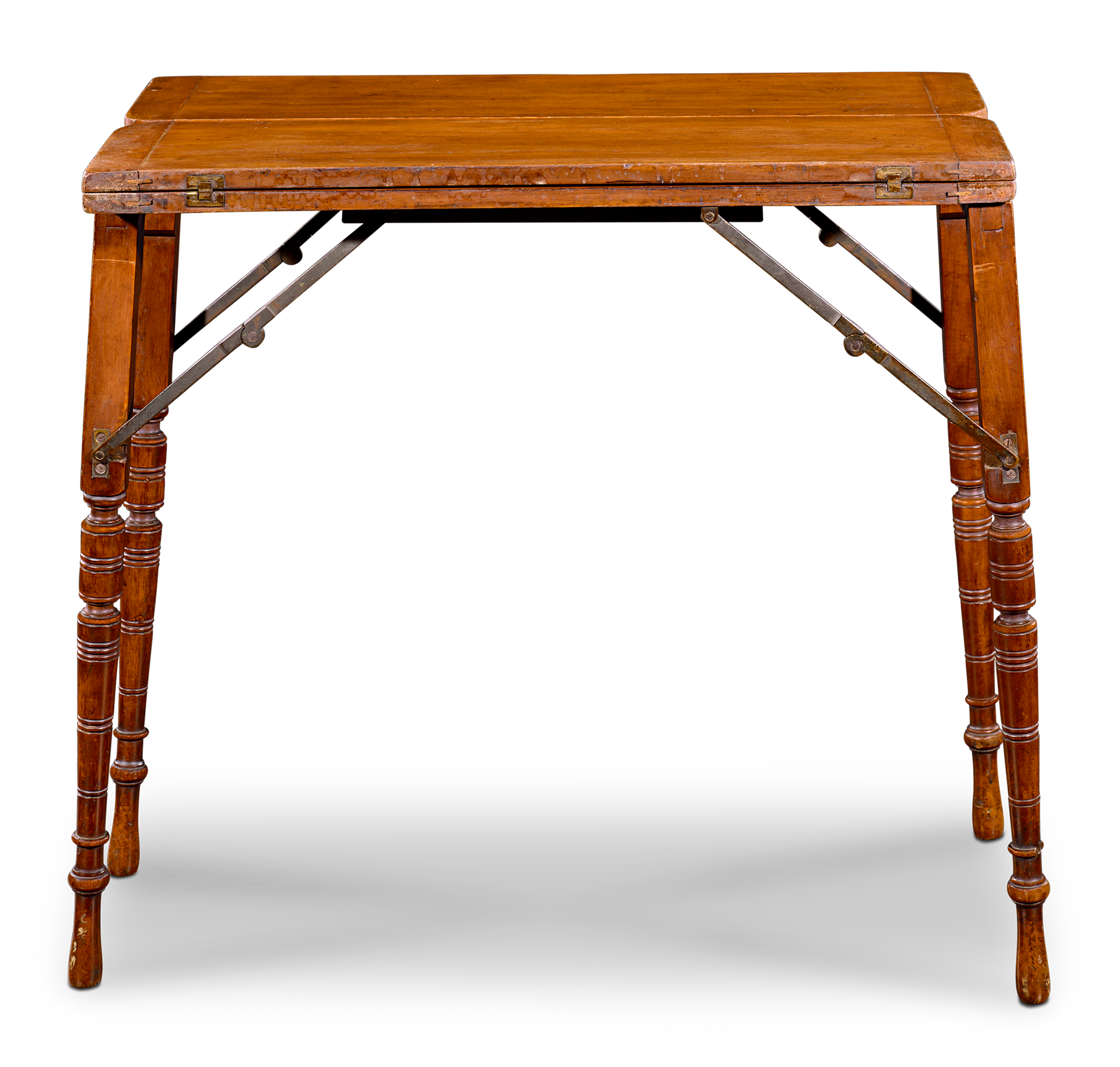 19th-Century Folding Picnic and Cards Table