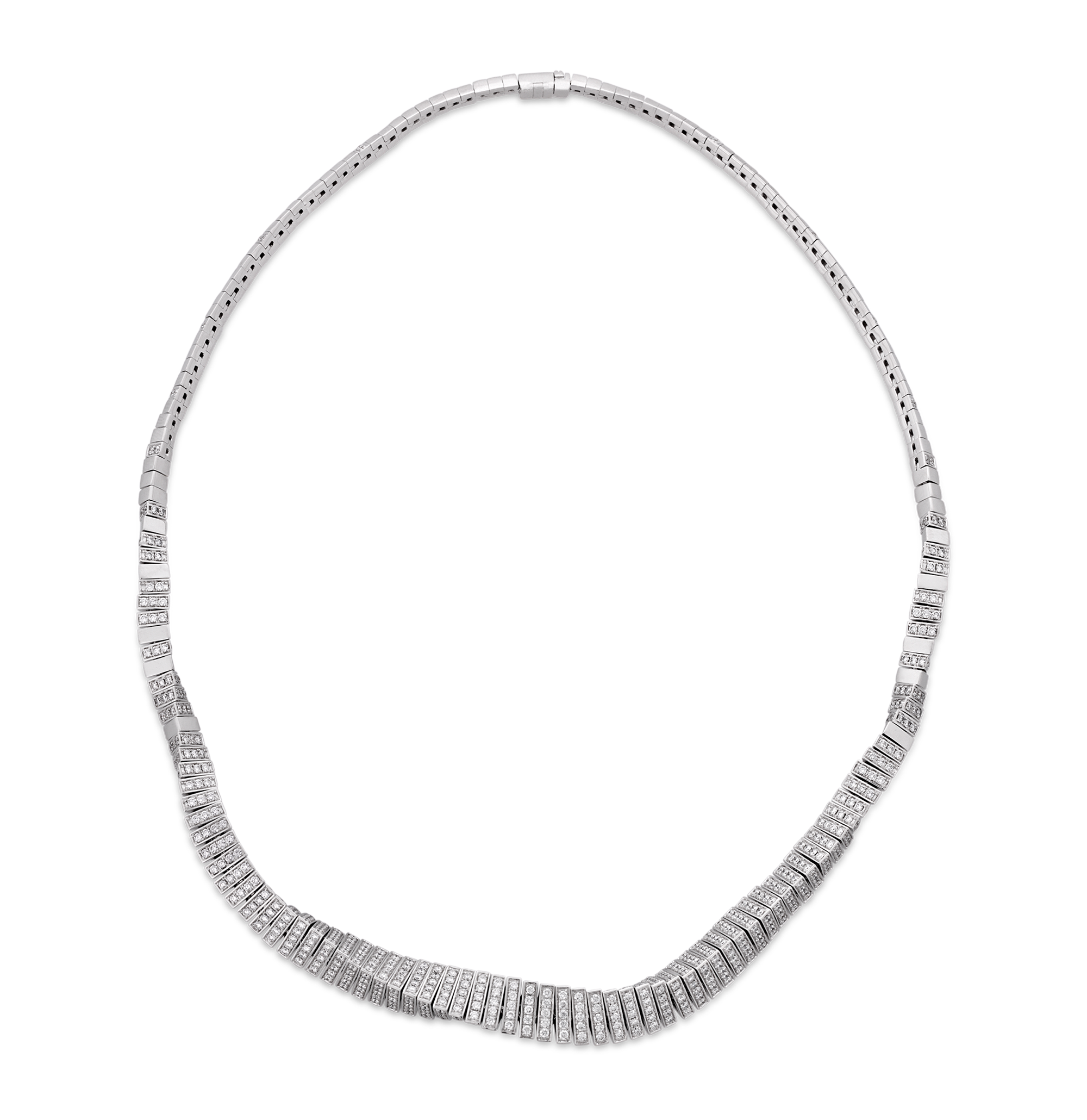 Diamond Twist Necklace, 8.95 carats