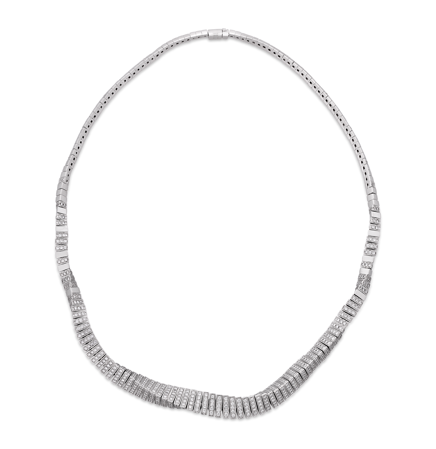 Diamond Twist Necklace, 8.95 carats