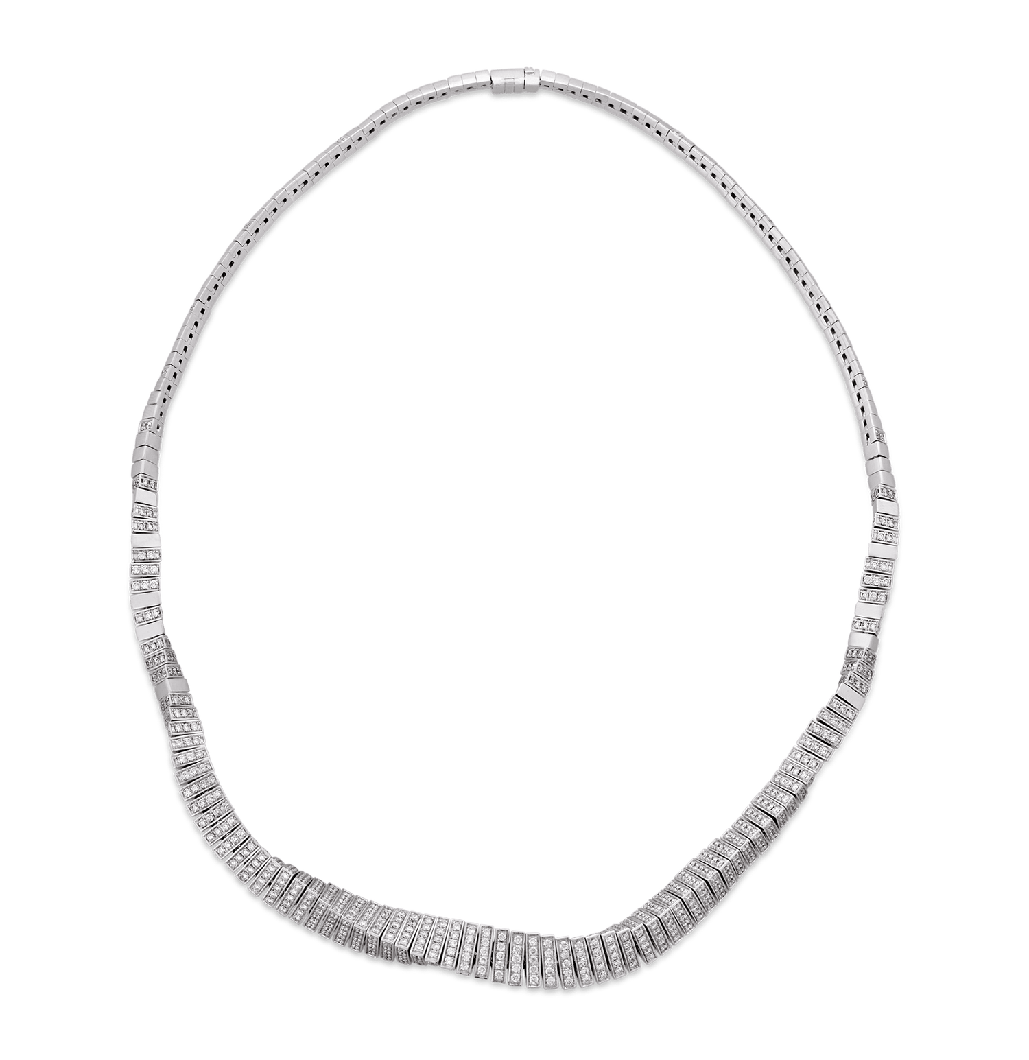 Diamond Twist Necklace, 8.95 carats