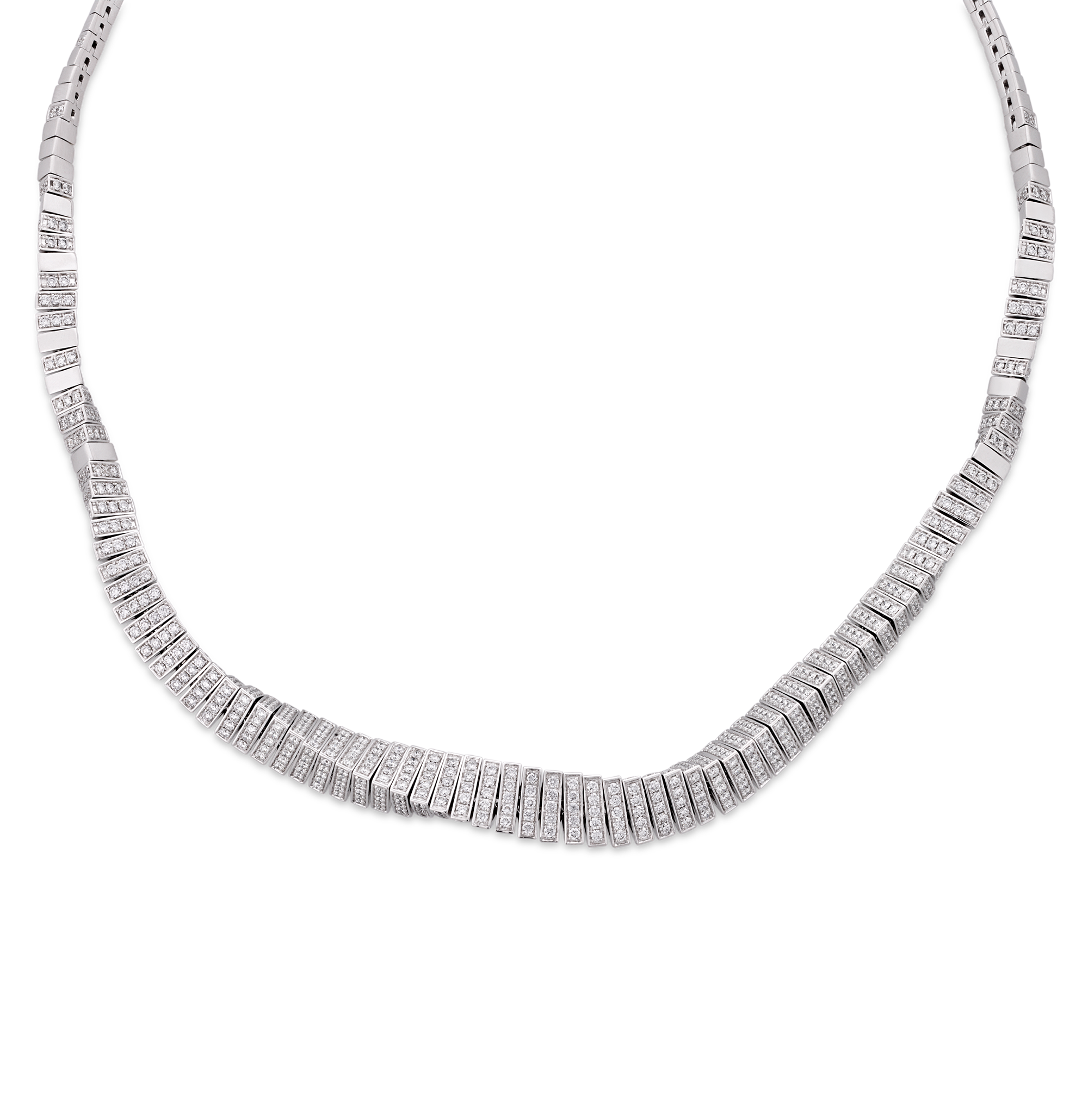 Diamond Twist Necklace, 8.95 carats