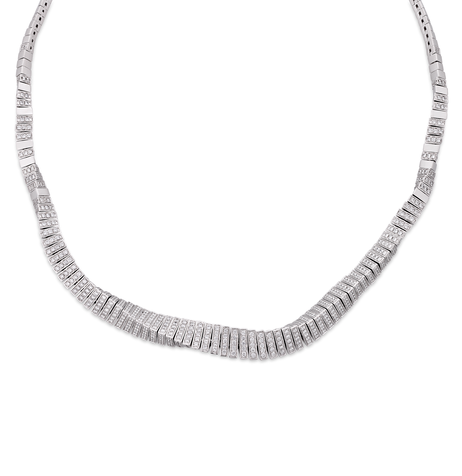 Diamond Twist Necklace, 8.95 carats