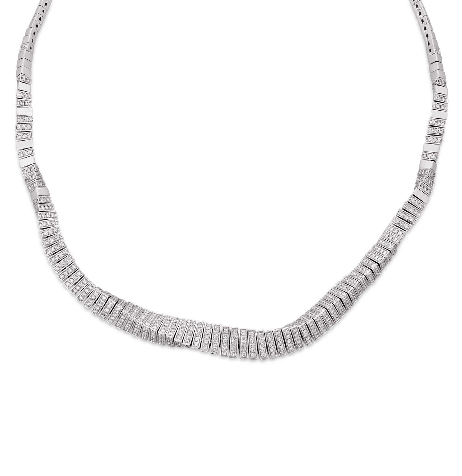 Diamond Twist Necklace, 8.95 carats