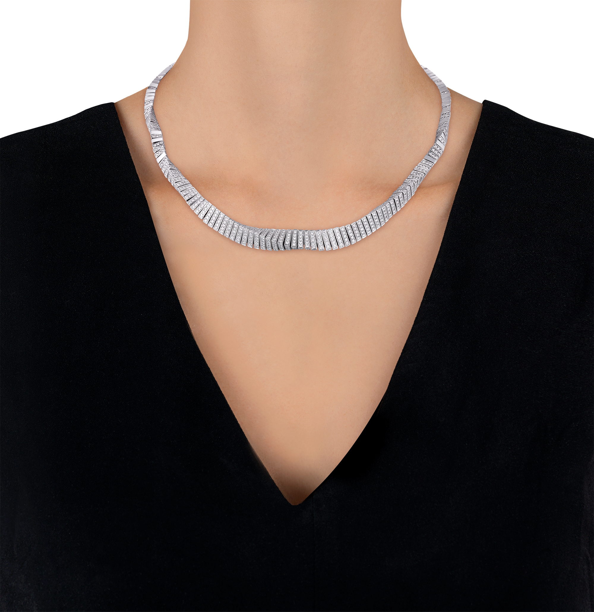 Diamond Twist Necklace, 8.95 carats