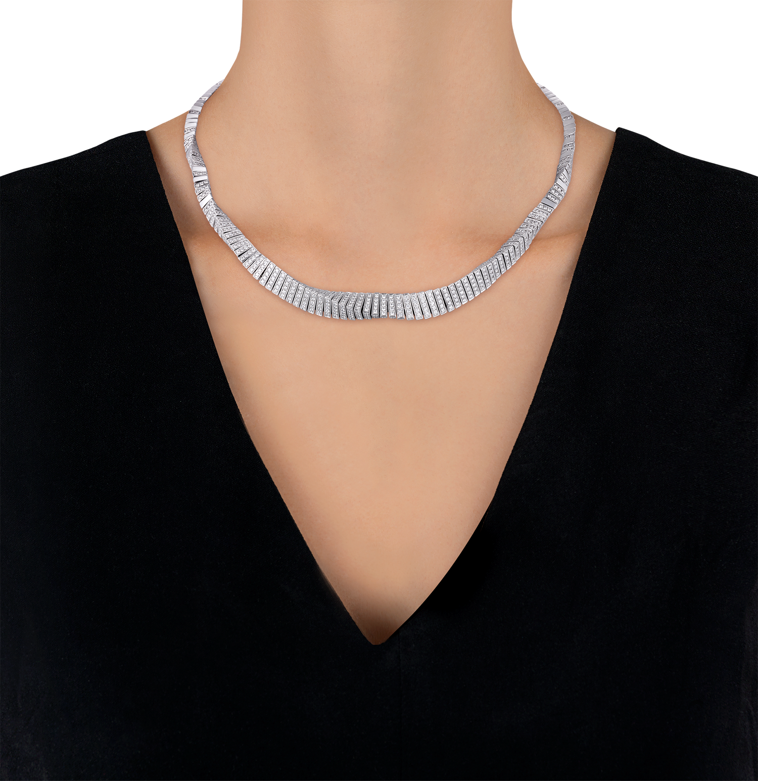 Diamond Twist Necklace, 8.95 carats