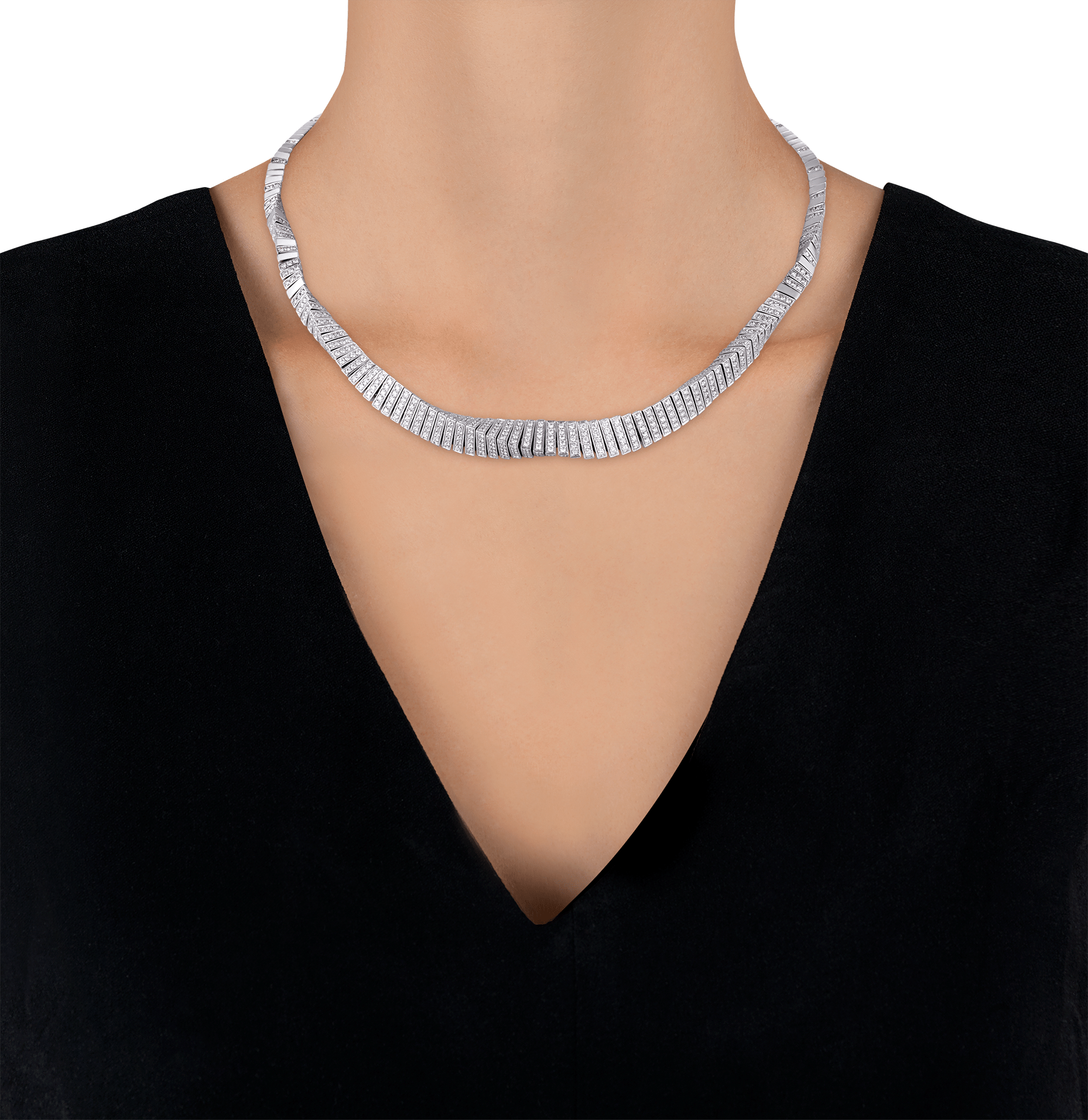 Diamond Twist Necklace, 8.95 carats