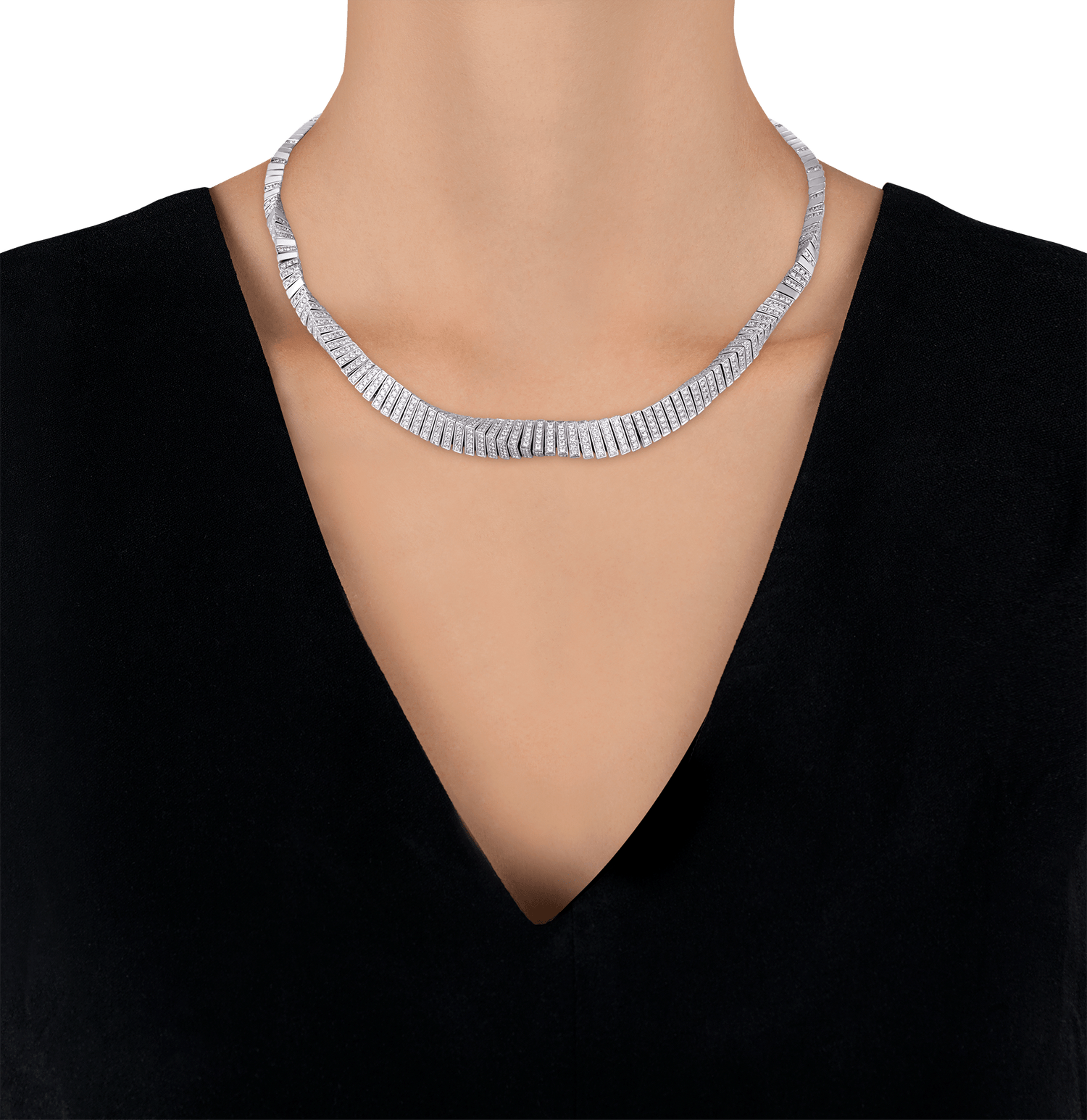 Diamond Twist Necklace, 8.95 carats