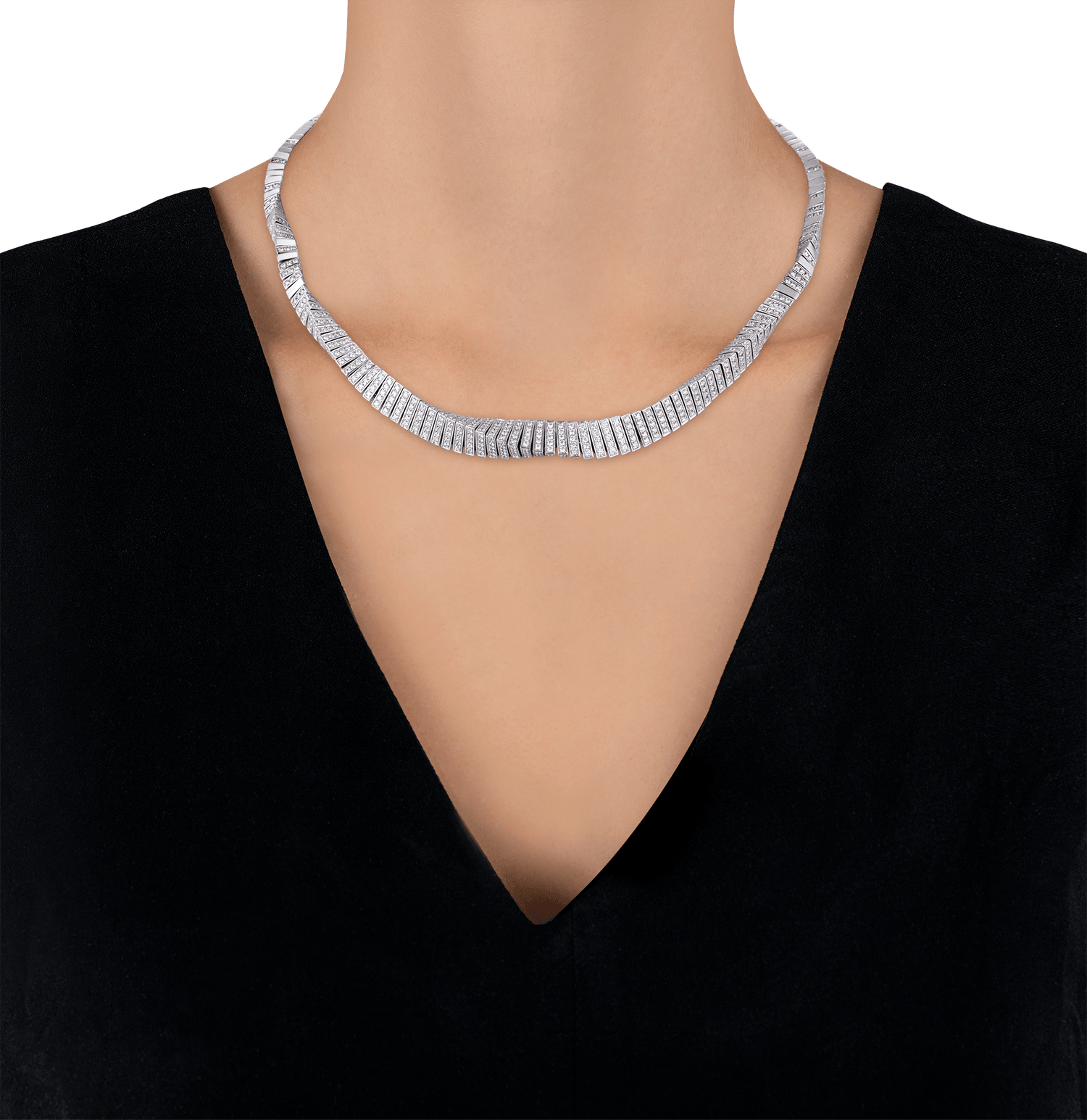 Diamond Twist Necklace, 8.95 carats