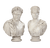 Pair of Carrara Marble Busts of the Emperor Napoleon and Empress Marie Louise
