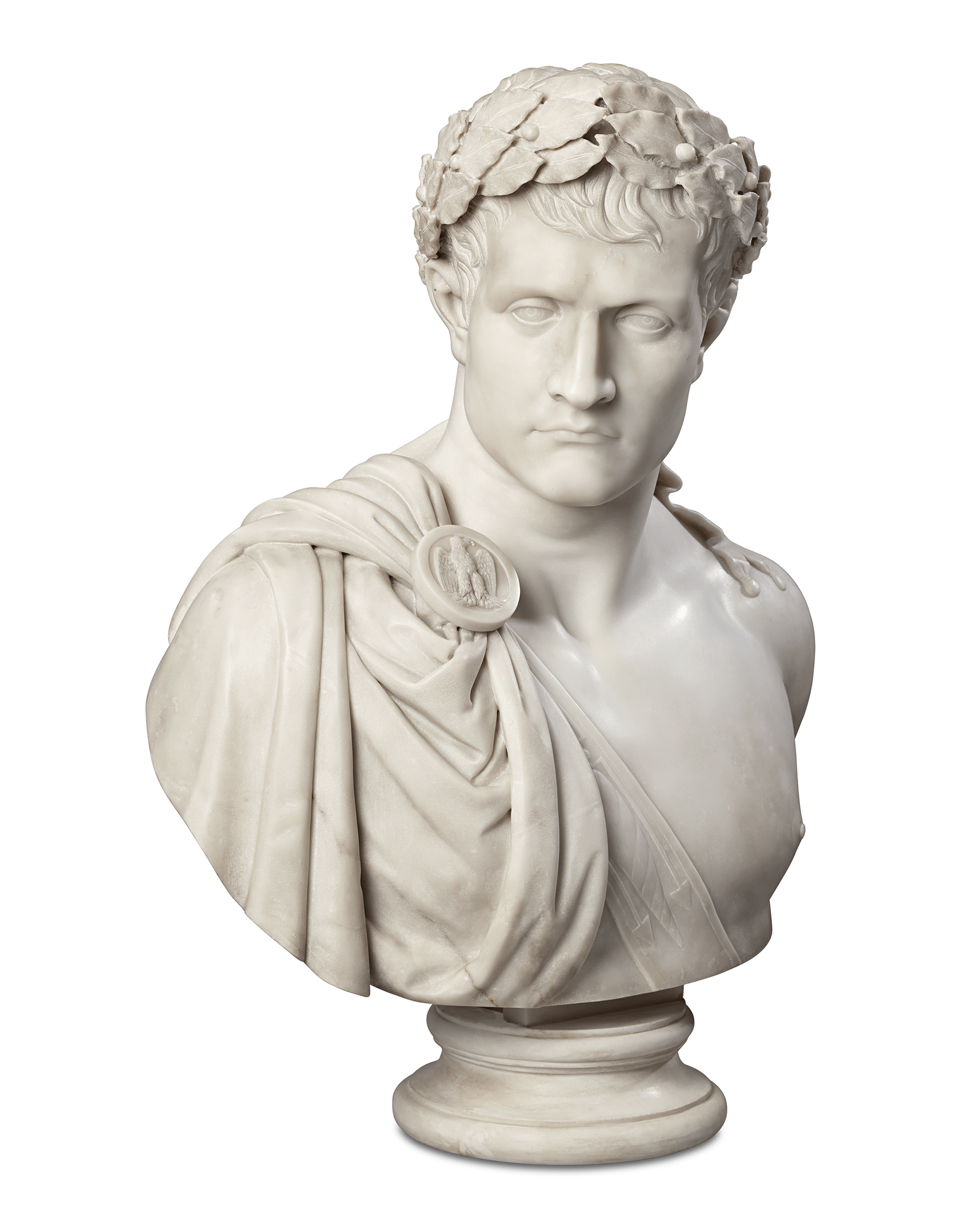 Pair of Carrara Marble Busts of the Emperor Napoleon and Empress Marie Louise