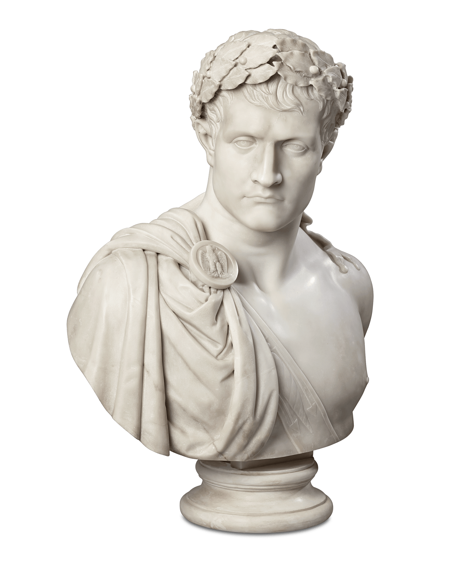 Pair of Carrara Marble Busts of the Emperor Napoleon and Empress Marie Louise