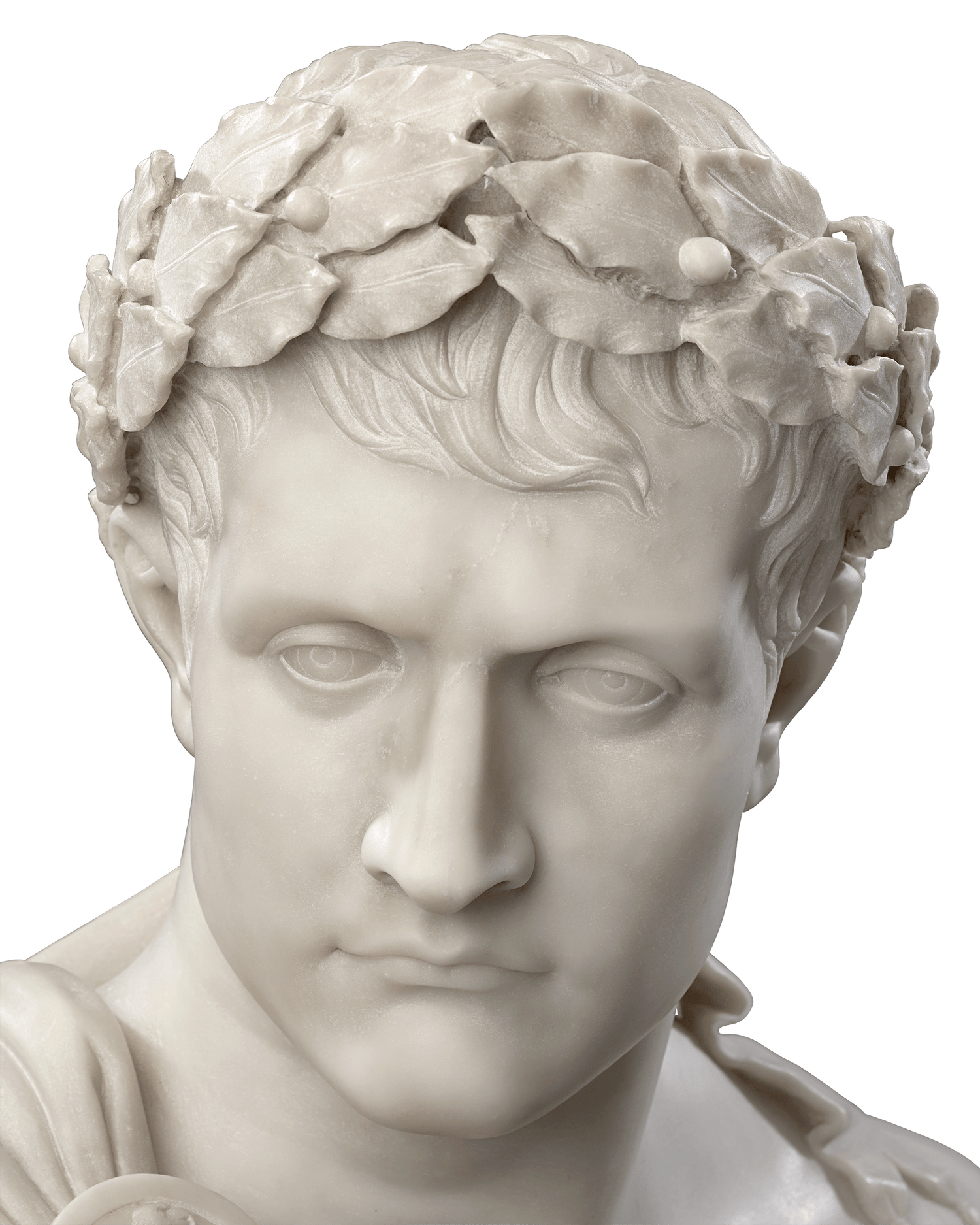 Pair of Carrara Marble Busts of the Emperor Napoleon and Empress Marie Louise