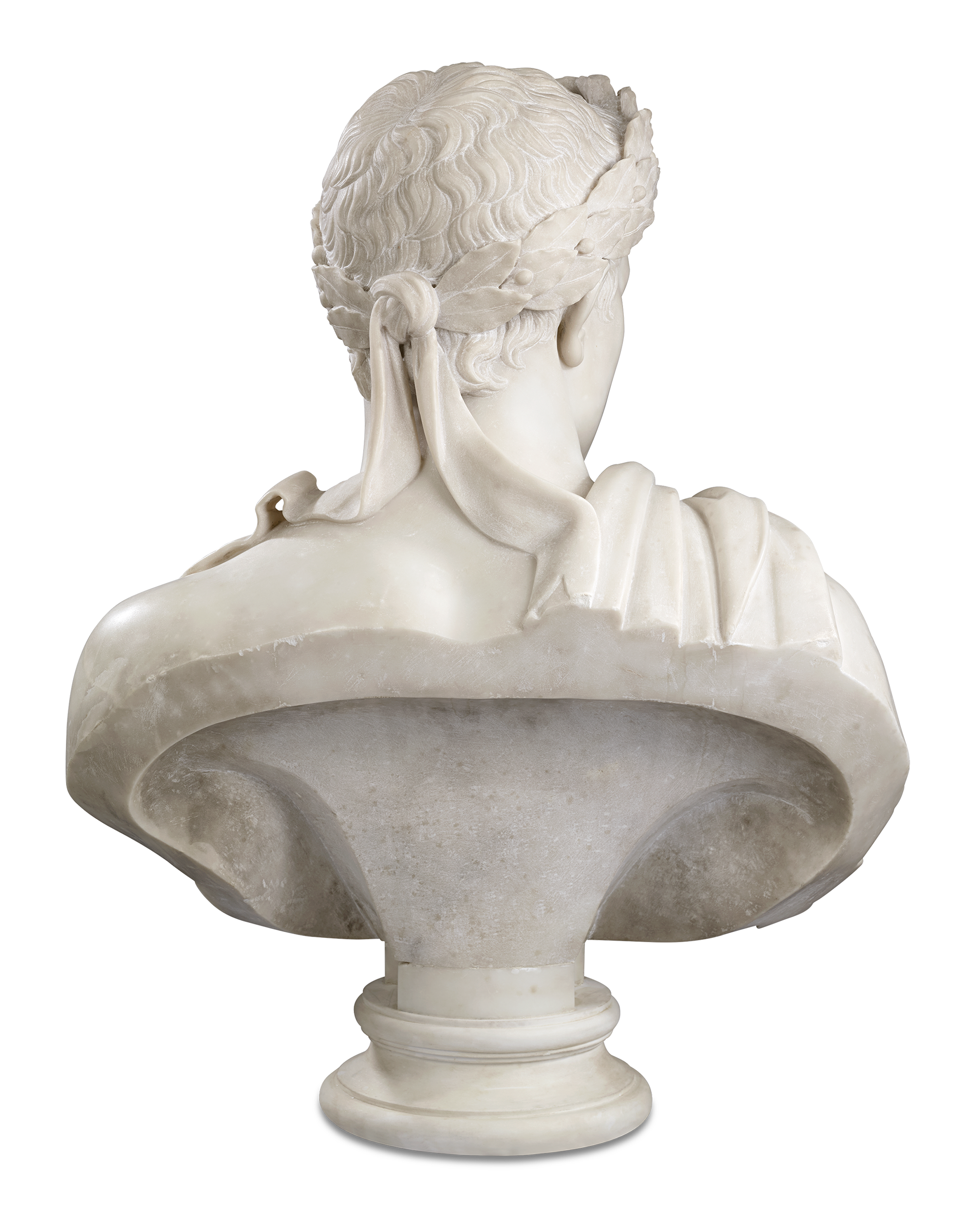 Pair of Carrara Marble Busts of the Emperor Napoleon and Empress Marie Louise