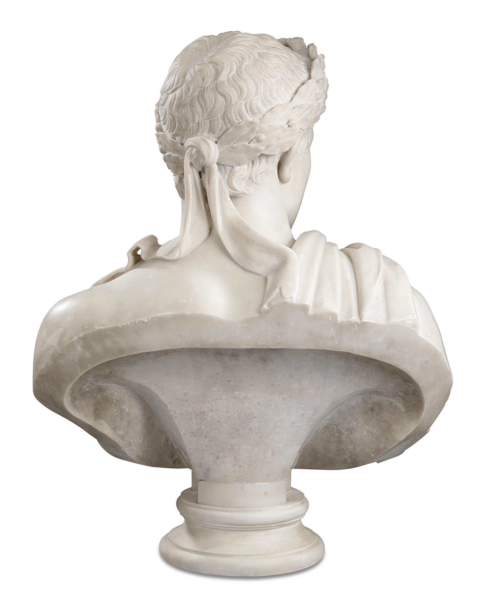 Pair of Carrara Marble Busts of the Emperor Napoleon and Empress Marie Louise