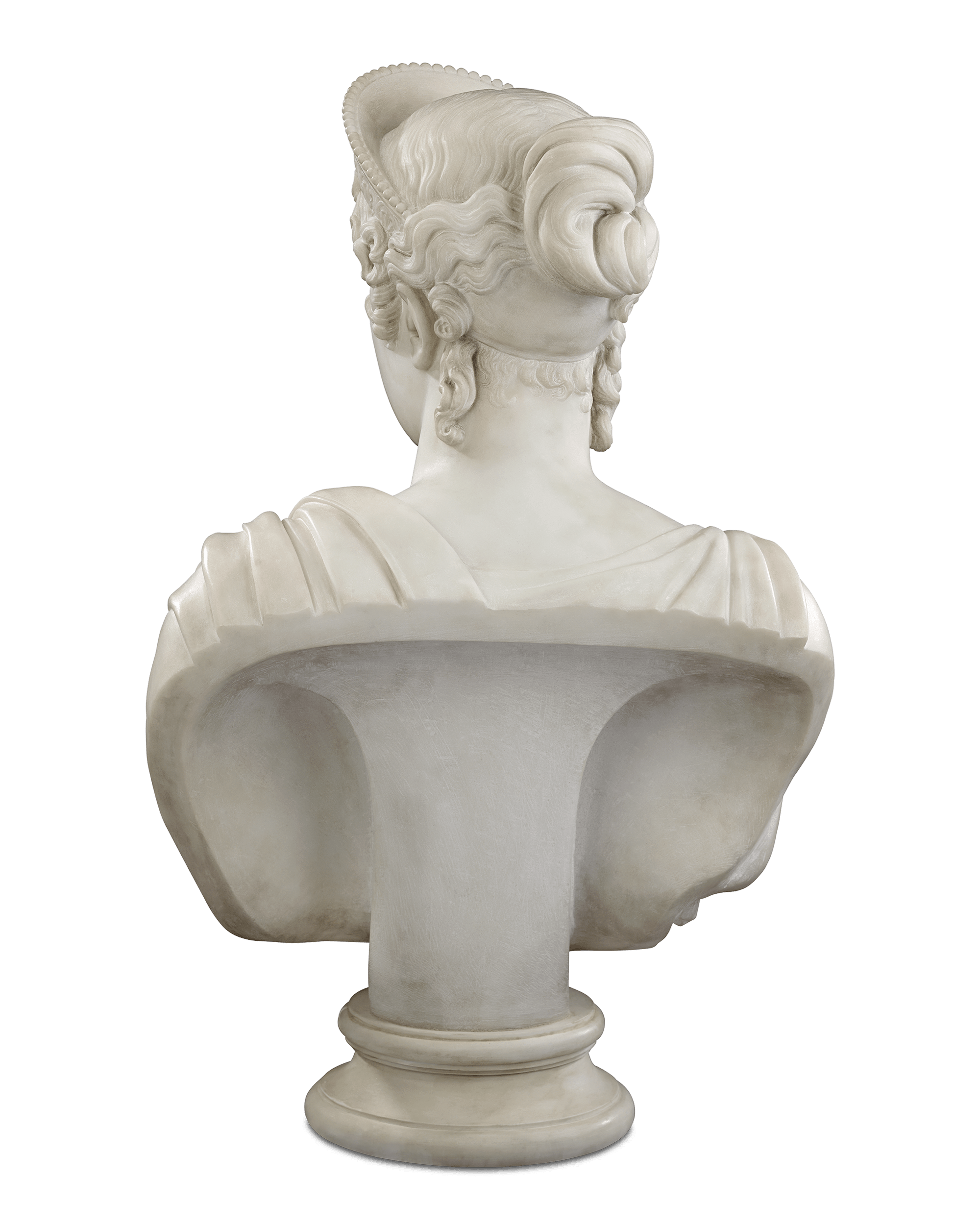 Pair of Carrara Marble Busts of the Emperor Napoleon and Empress Marie Louise