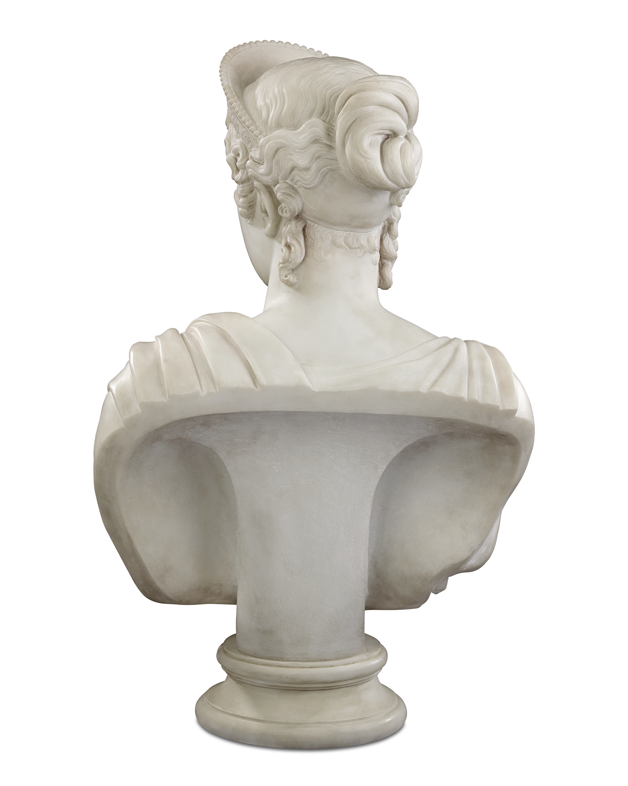 Pair of Carrara Marble Busts of the Emperor Napoleon and Empress Marie Louise