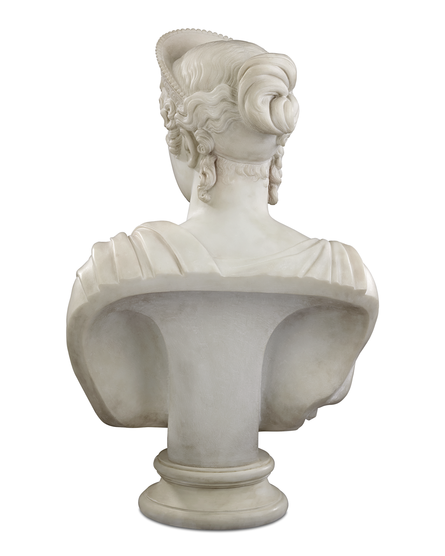 Pair of Carrara Marble Busts of the Emperor Napoleon and Empress Marie Louise