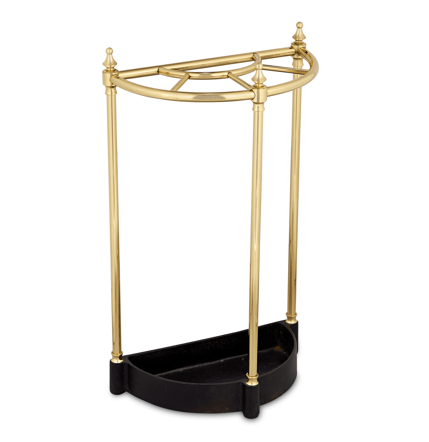 Crescent Brass Cane Stand