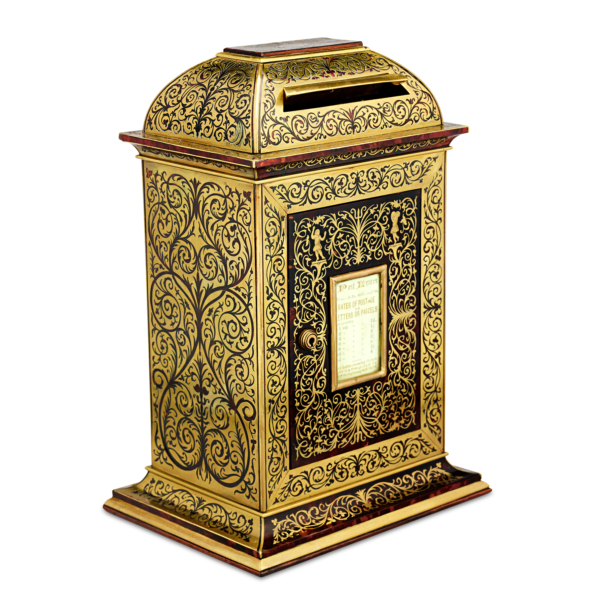 19th-Century Boulle Inlay Post Box