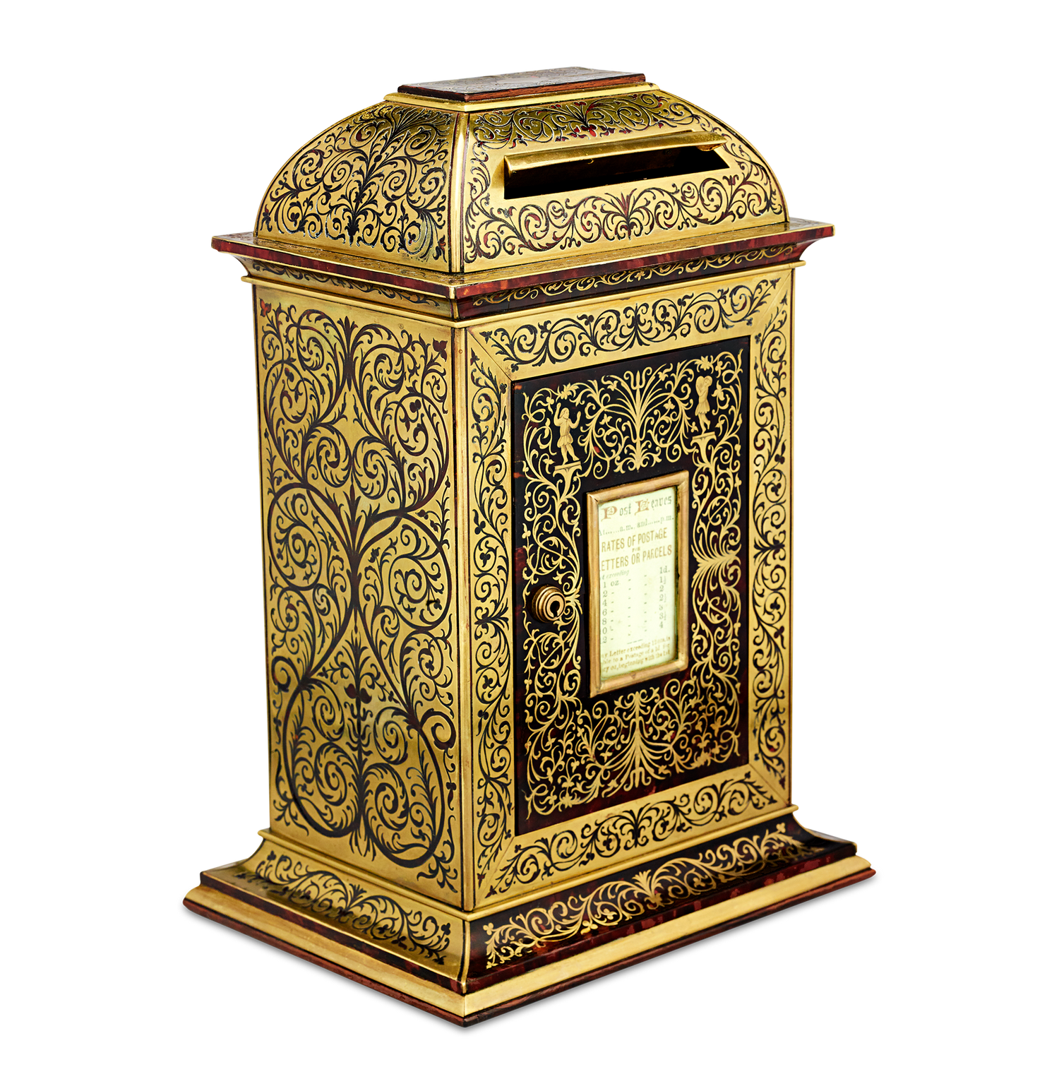 19th-Century Boulle Inlay Post Box