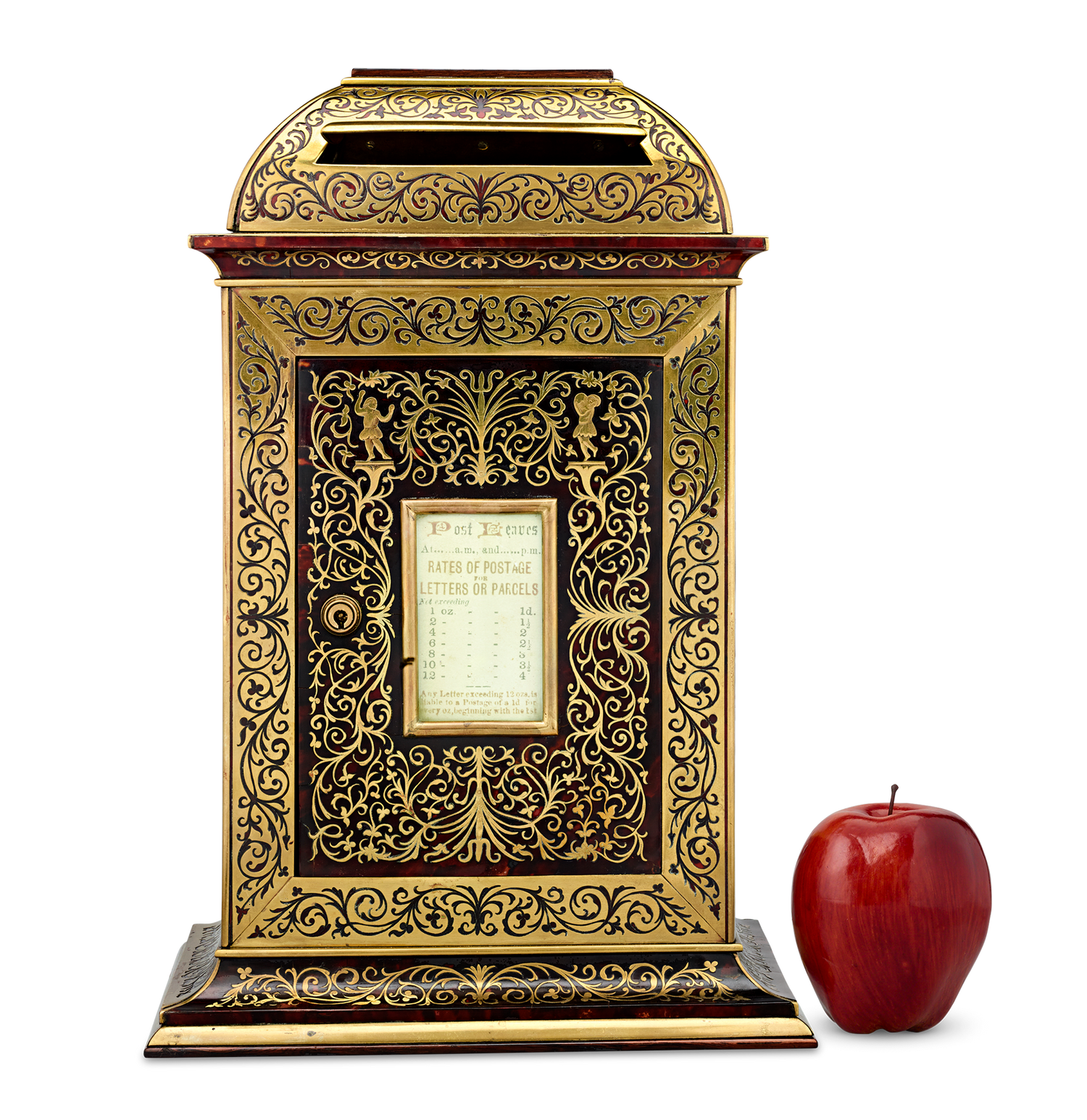 19th-Century Boulle Inlay Post Box