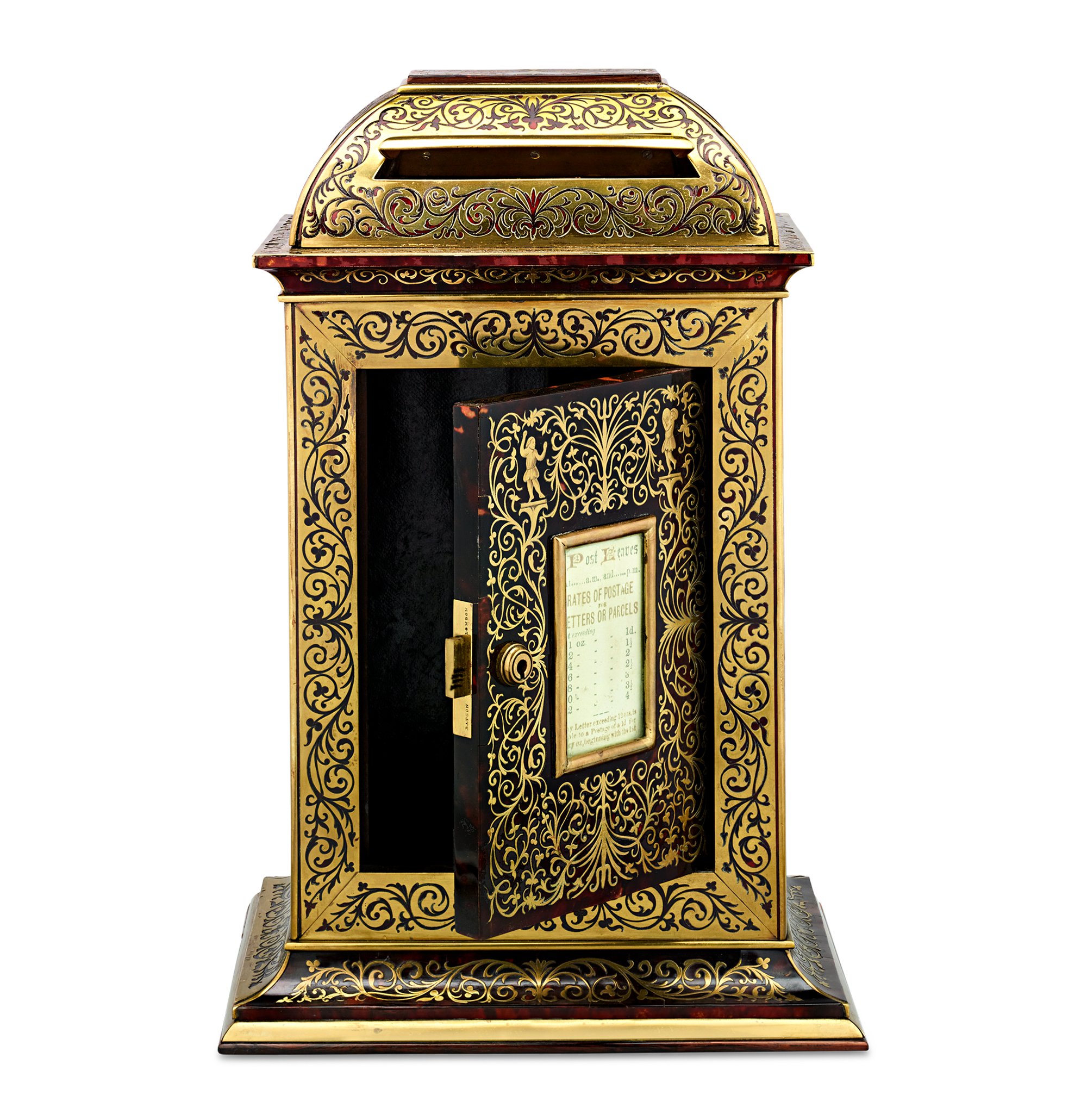 19th-Century Boulle Inlay Post Box