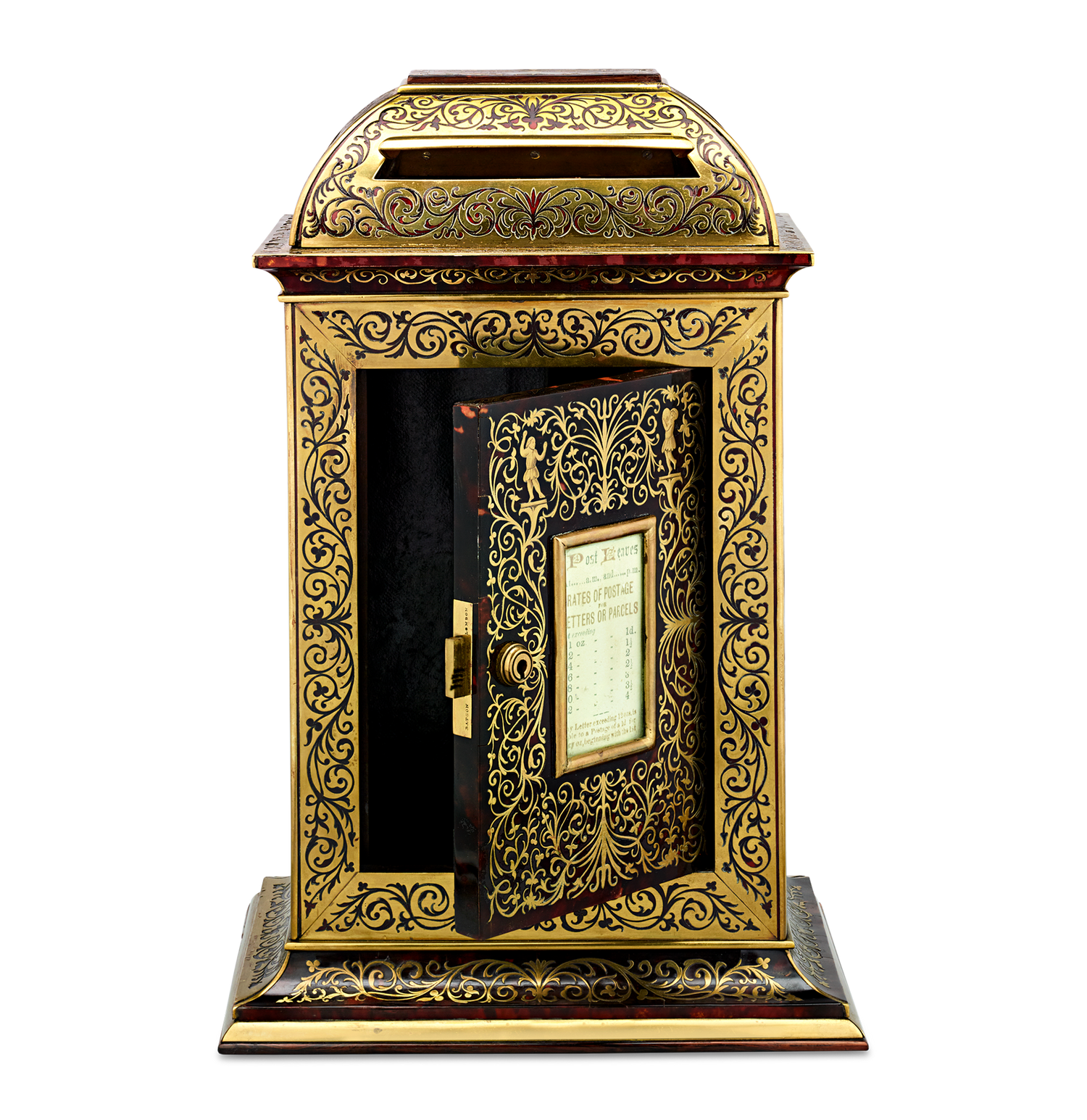 19th-Century Boulle Inlay Post Box