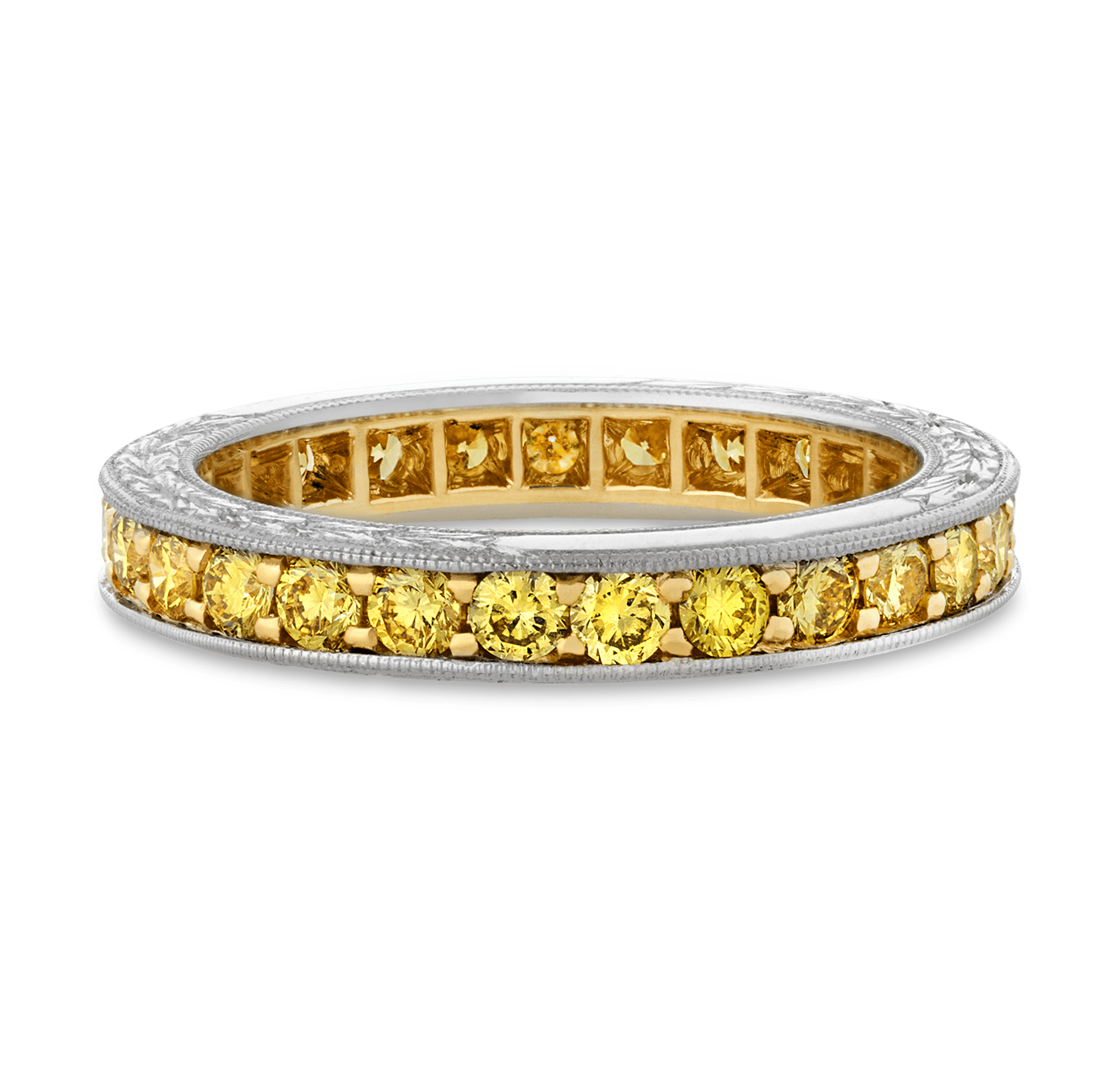 Raymond Yard Yellow Diamond Eternity Ring, 1.18 Carats