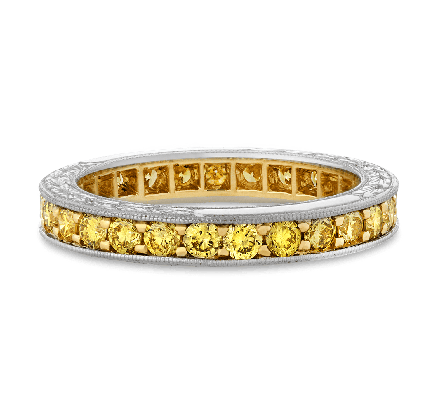 Raymond Yard Yellow Diamond Eternity Ring, 1.18 Carats