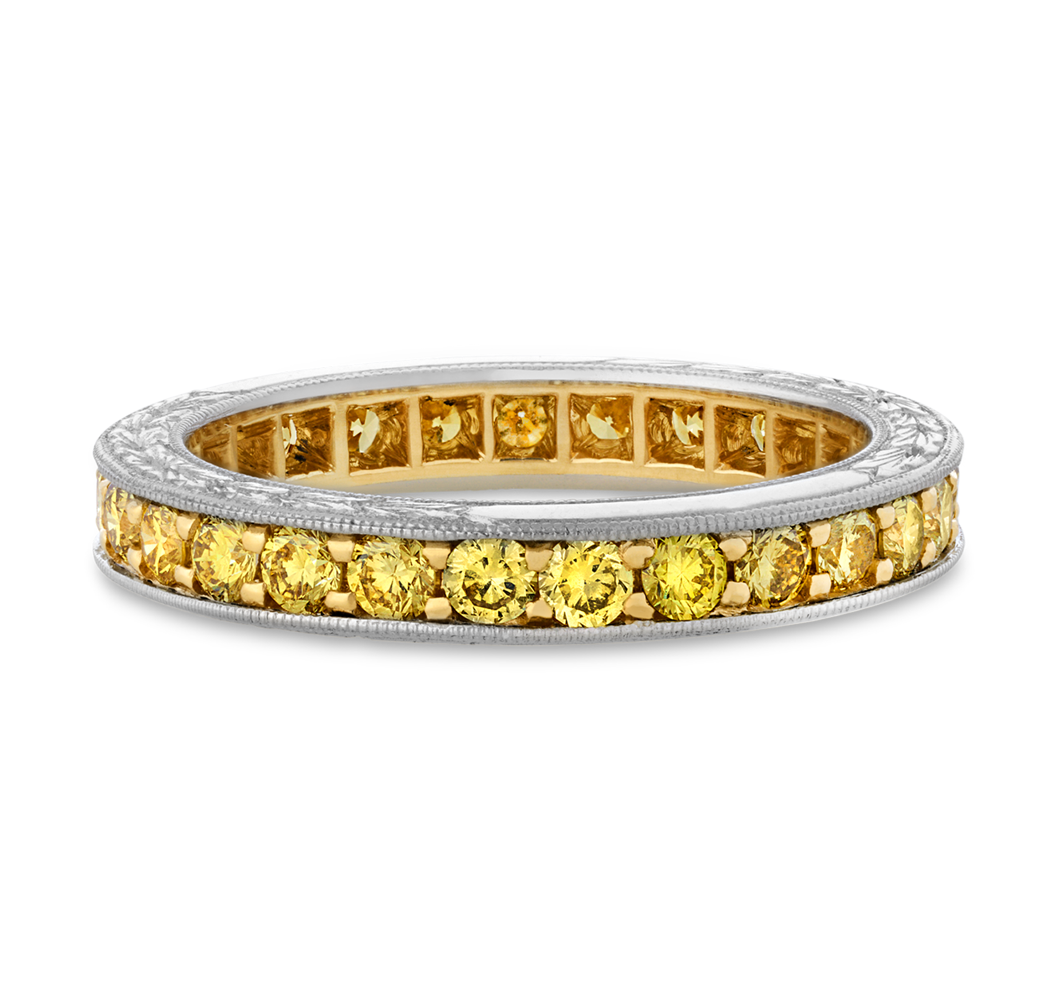 Raymond Yard Yellow Diamond Eternity Ring, 1.18 Carats