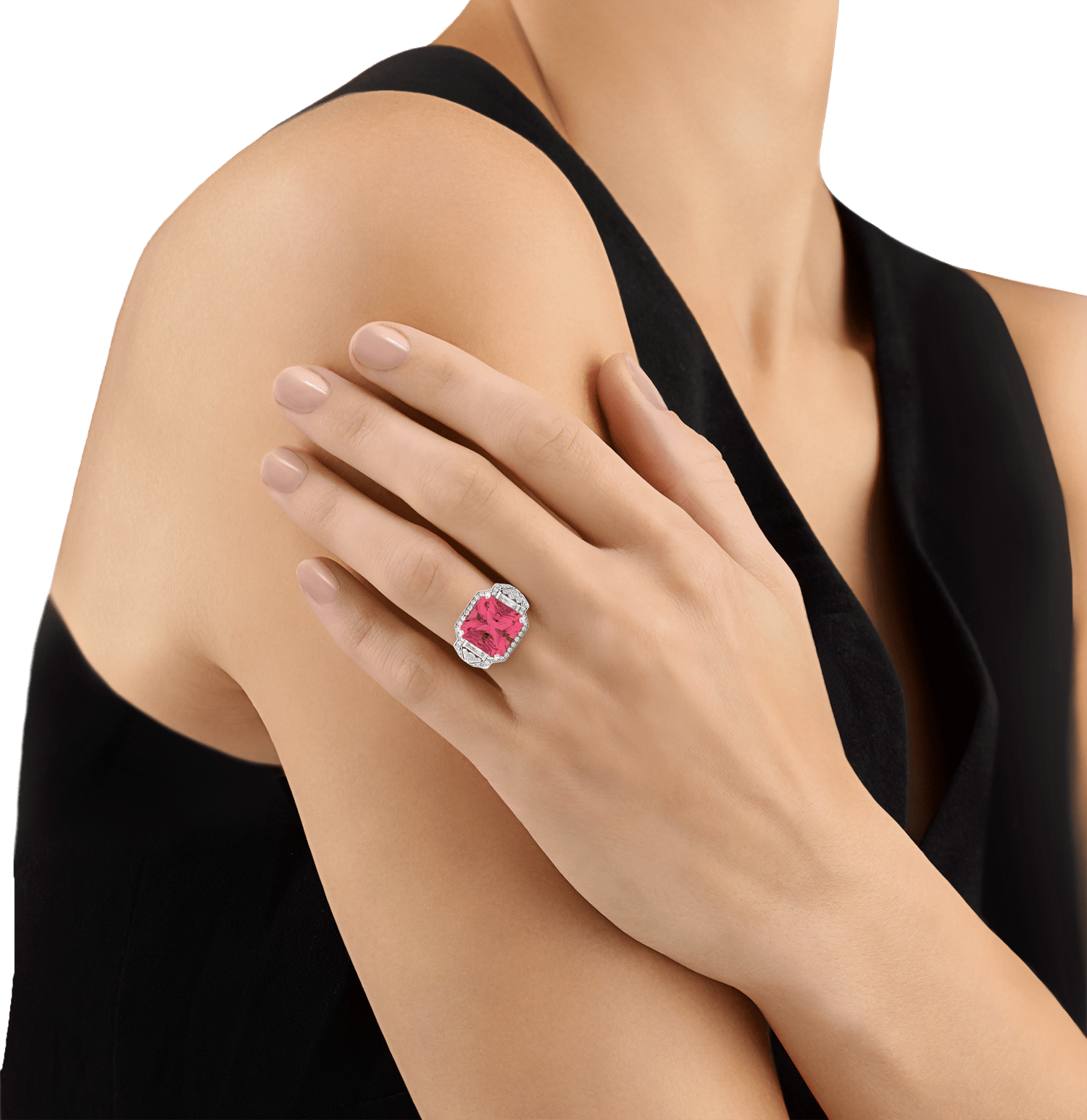 Raymond Yard Pink Tourmaline Ring, 7.56 carats