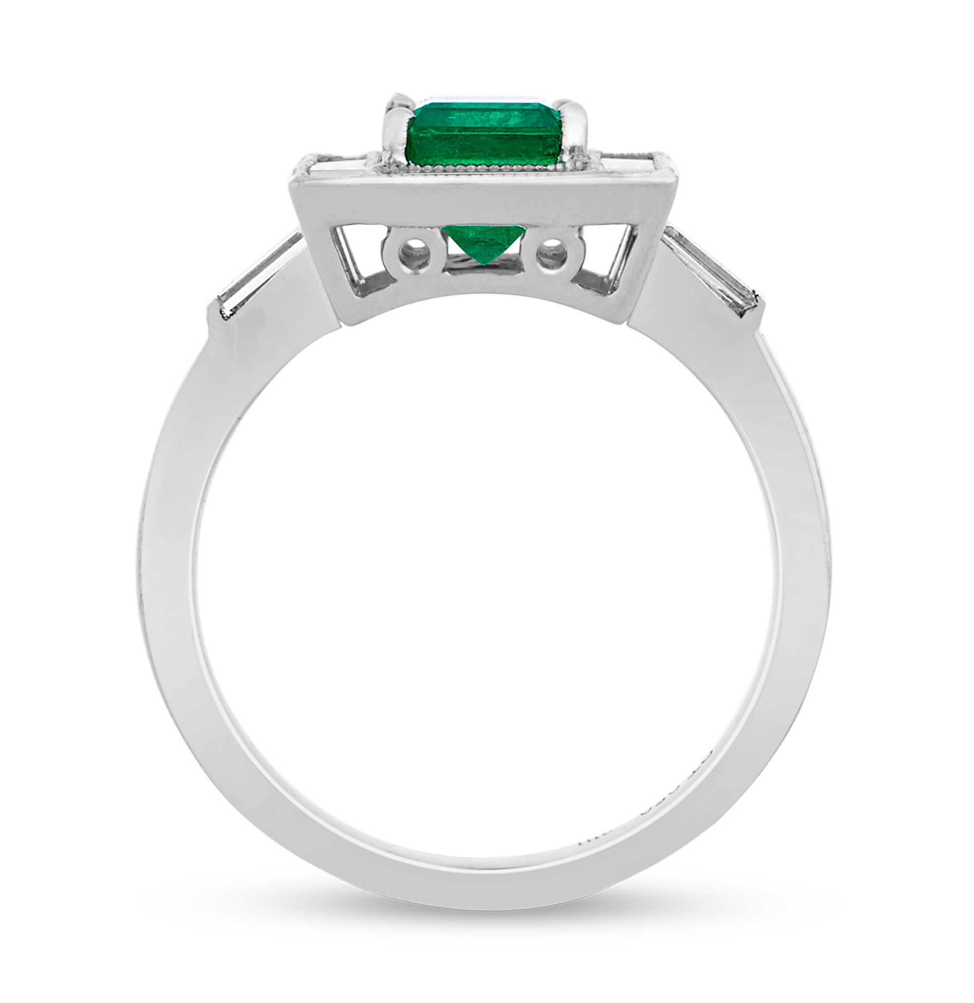 Art Deco-Style Emerald Ring, 1.46 carats