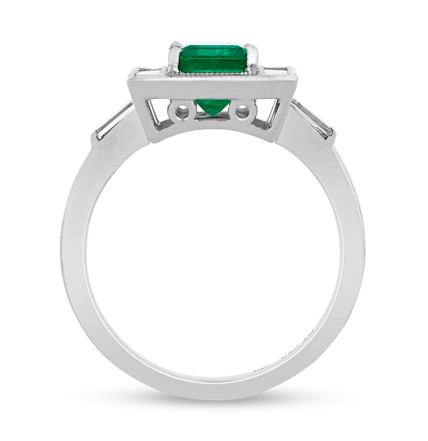 Art Deco-Style Emerald Ring, 1.46 carats