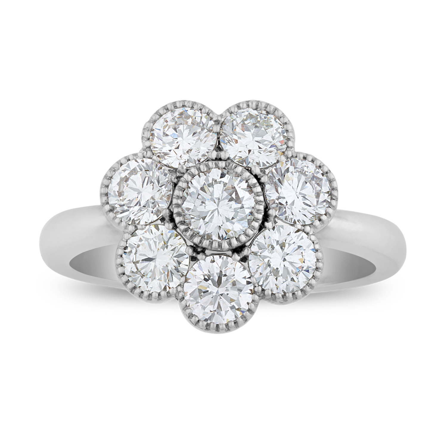 Floral Diamond Ring, 1.55 carats