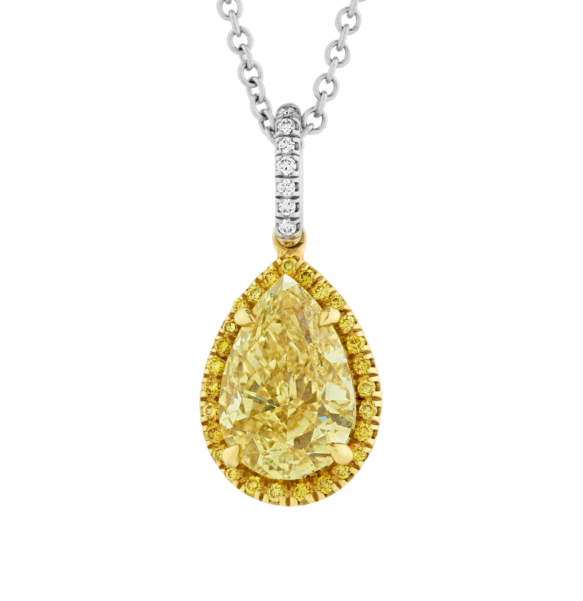 Natural Fancy Brownish Yellow Diamond Pendant, 3.65 carat