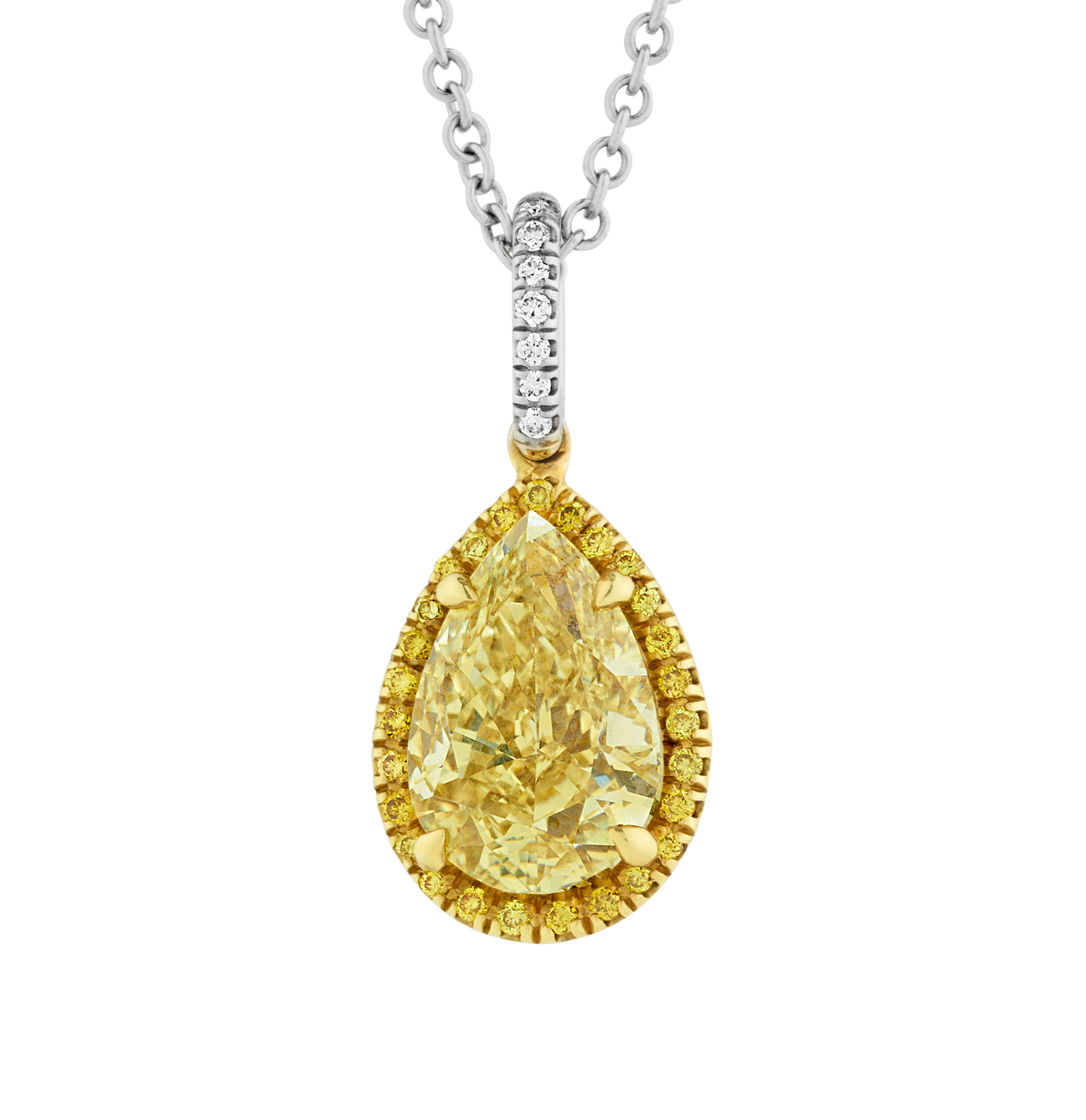 Natural Fancy Brownish Yellow Diamond Pendant, 3.65 carat