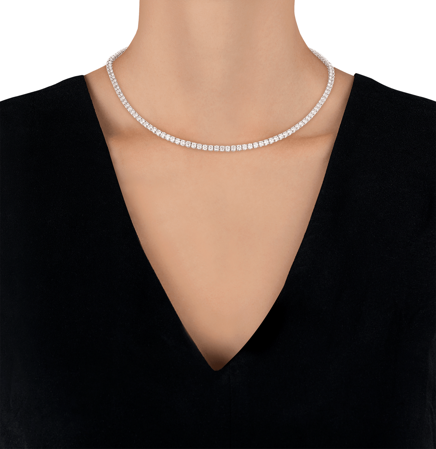 Diamond Line Necklace, 14.35 Carats