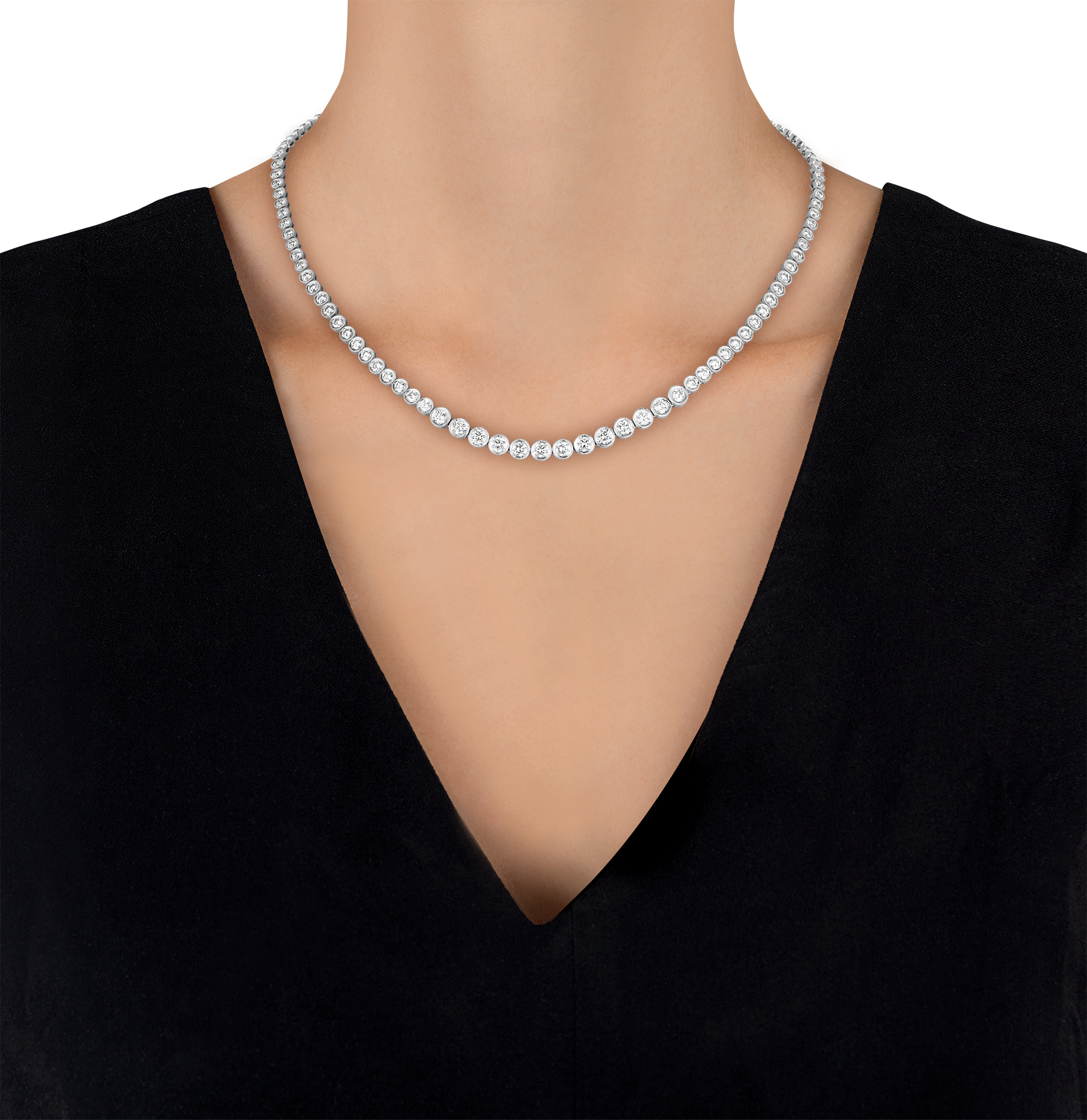 Diamond Riviera Necklace, 8.23 Carats