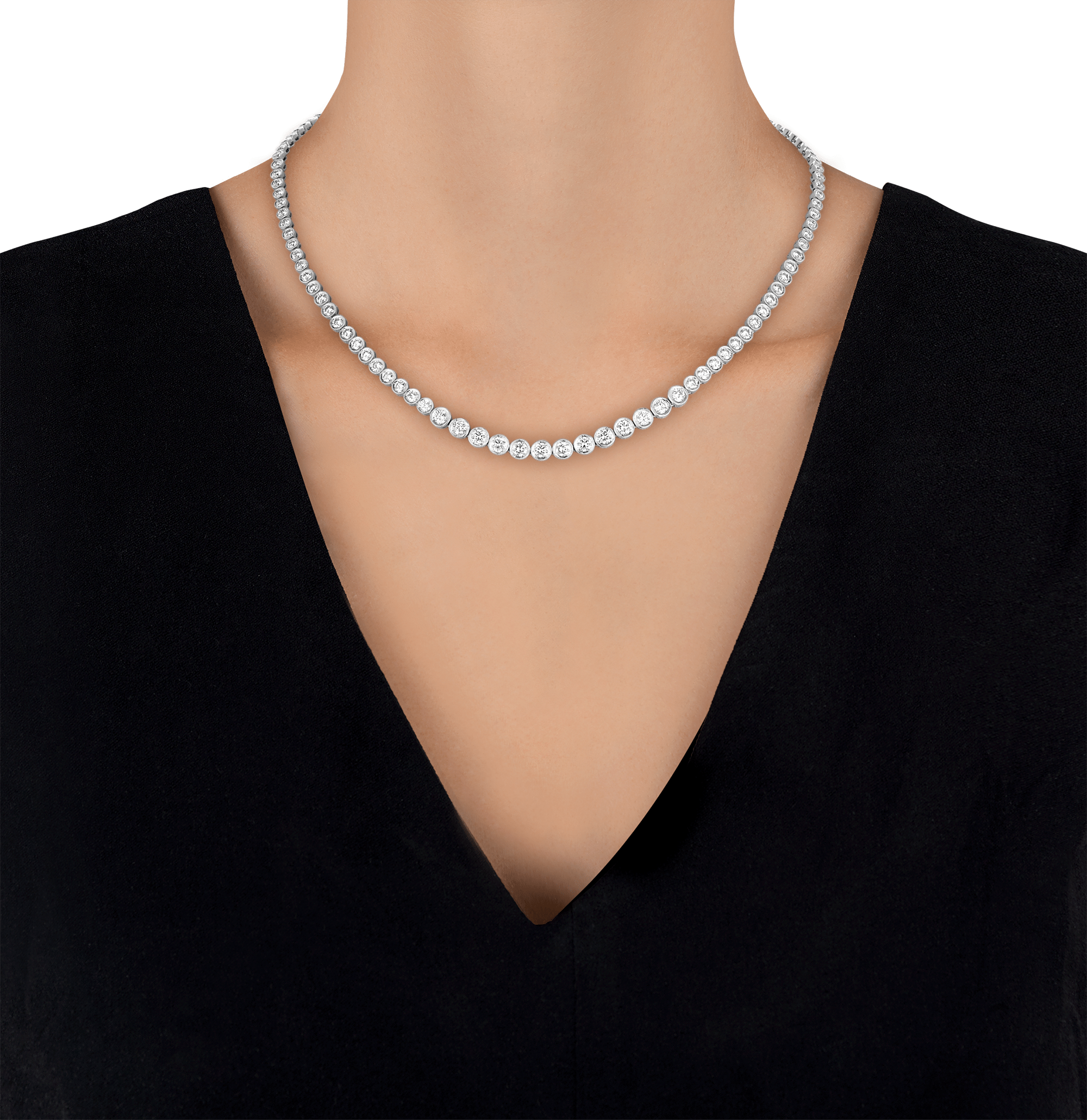 Diamond Riviera Necklace, 8.23 Carats