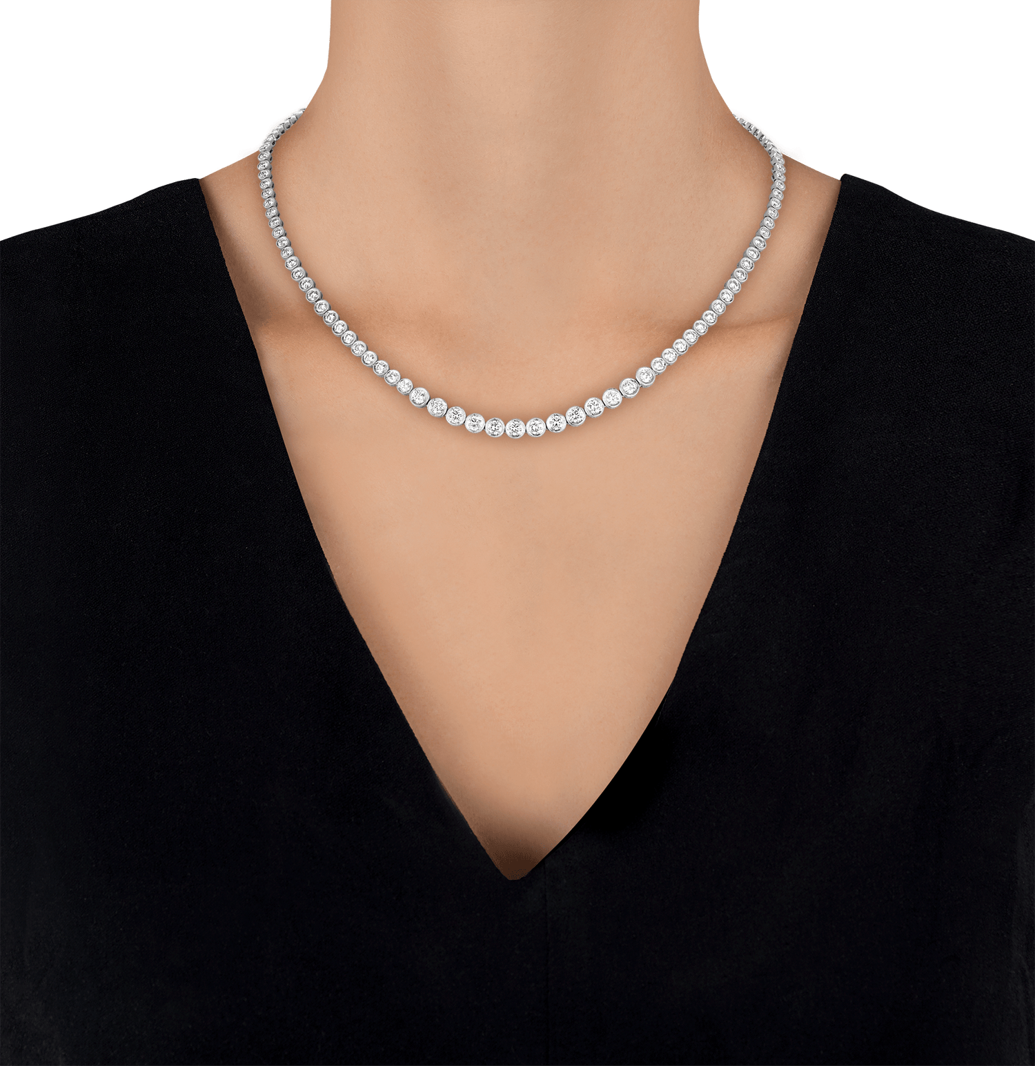 Diamond Riviera Necklace, 8.23 Carats