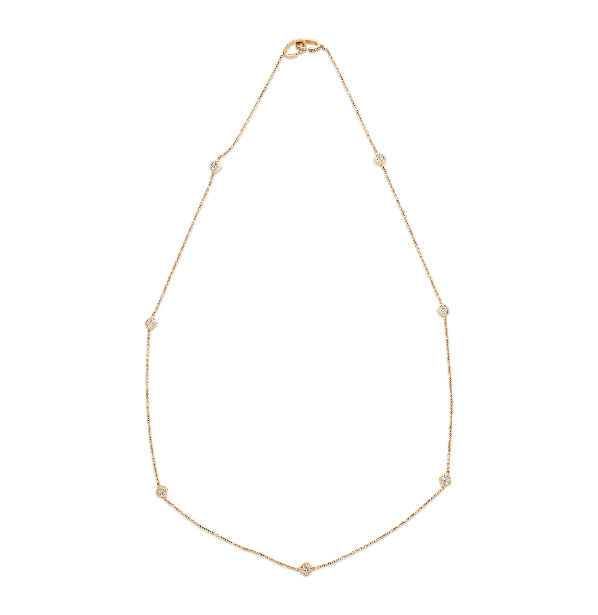 Diamonds by the Yard Station Necklace, 3.50 carats