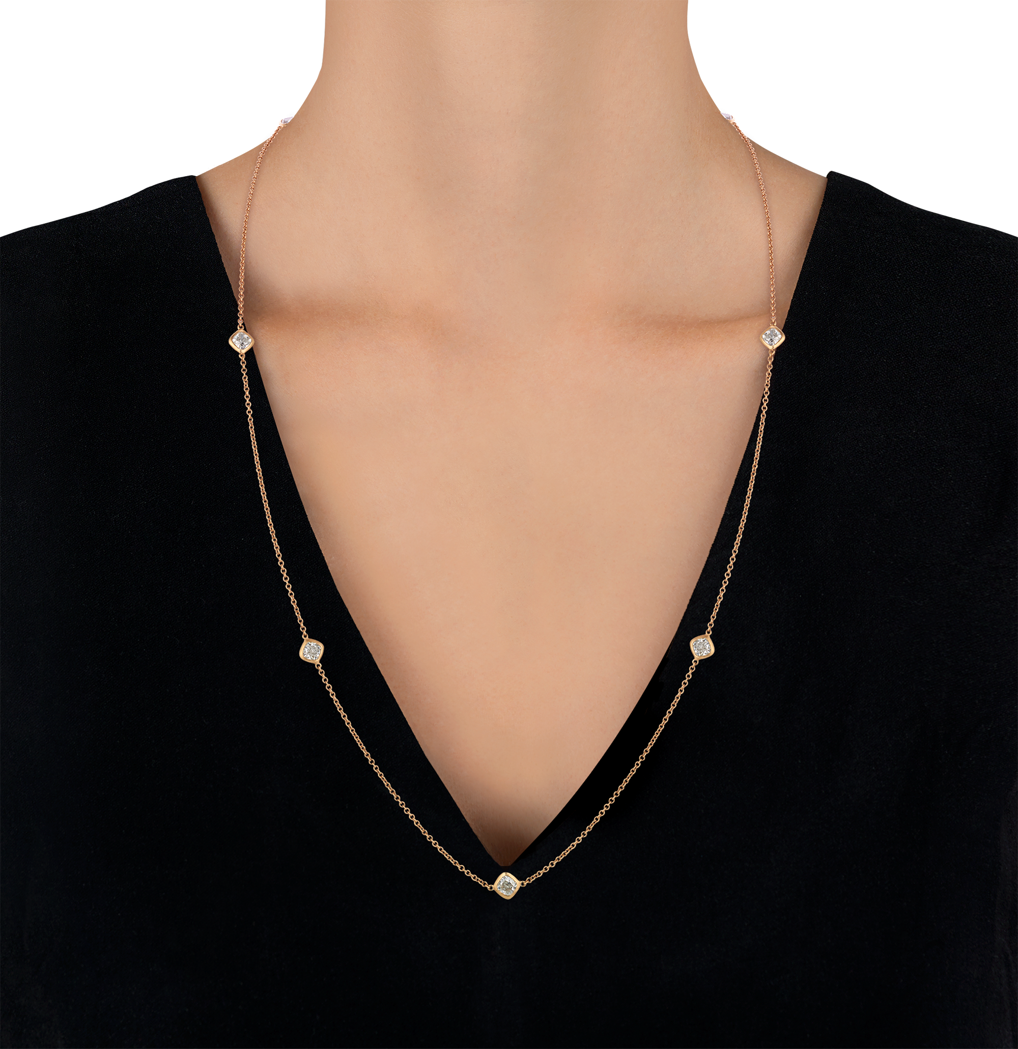 Diamonds by the Yard Station Necklace, 3.50 carats