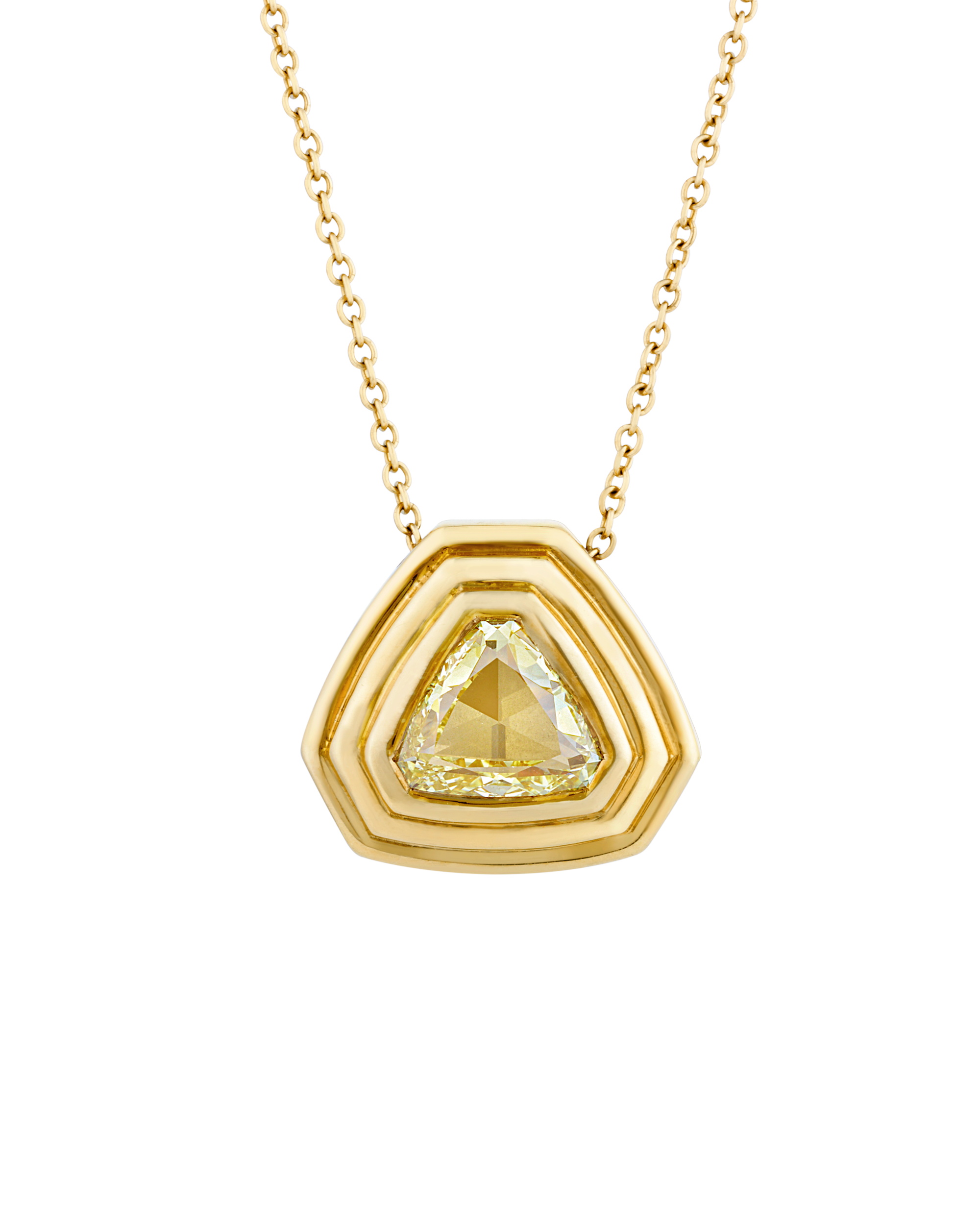 Fancy Light Yellow Diamond Pendant, 1.00 carat